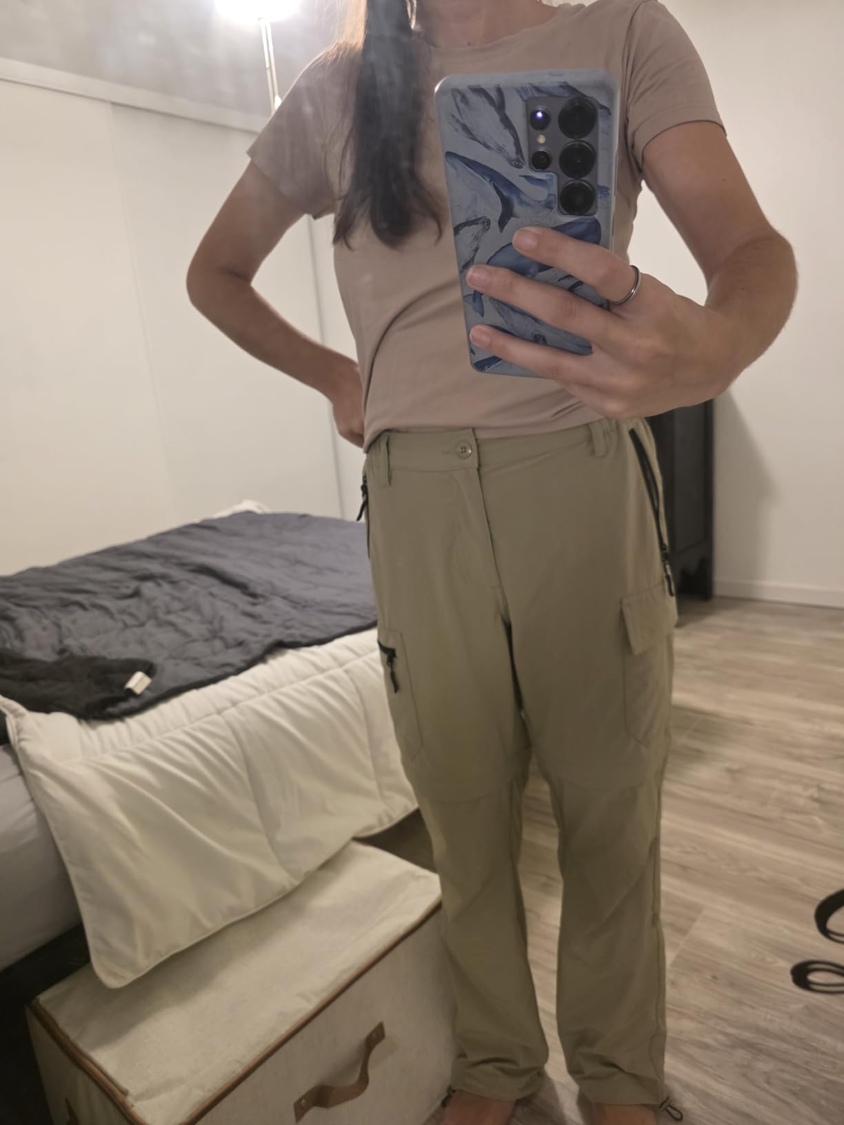 Cycorld Women's-Hiking-Pants-Convertible Quick-Dry-Stretch-Lightweight Zip-Off Outdoor Pants with 5 Deep Pockets - Customer Photo 2