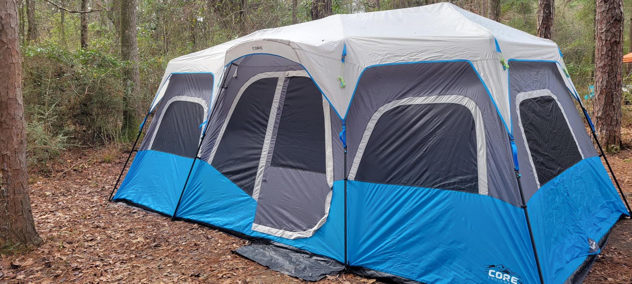 CORE Instant Cabin Tents with LED Lights | 6 Person / 9 Person / 12 Person Family Multi Room Lighted Pop Up Tents for Camping | Included Storage Pockets for Camping Accessories - Customer Photo 1