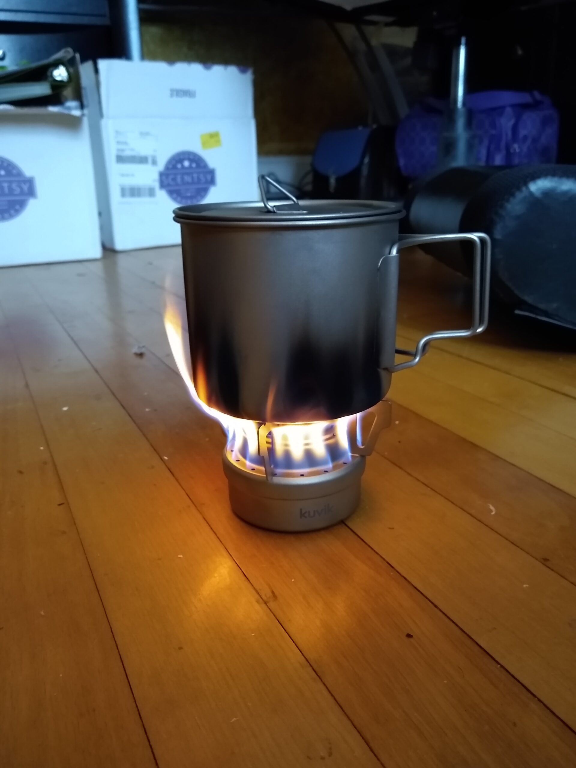 Kuvik Titanium Alcohol Stove - Ultralight and Compact Stove for Backpacking, Camping, and Survival - Customer Photo 2