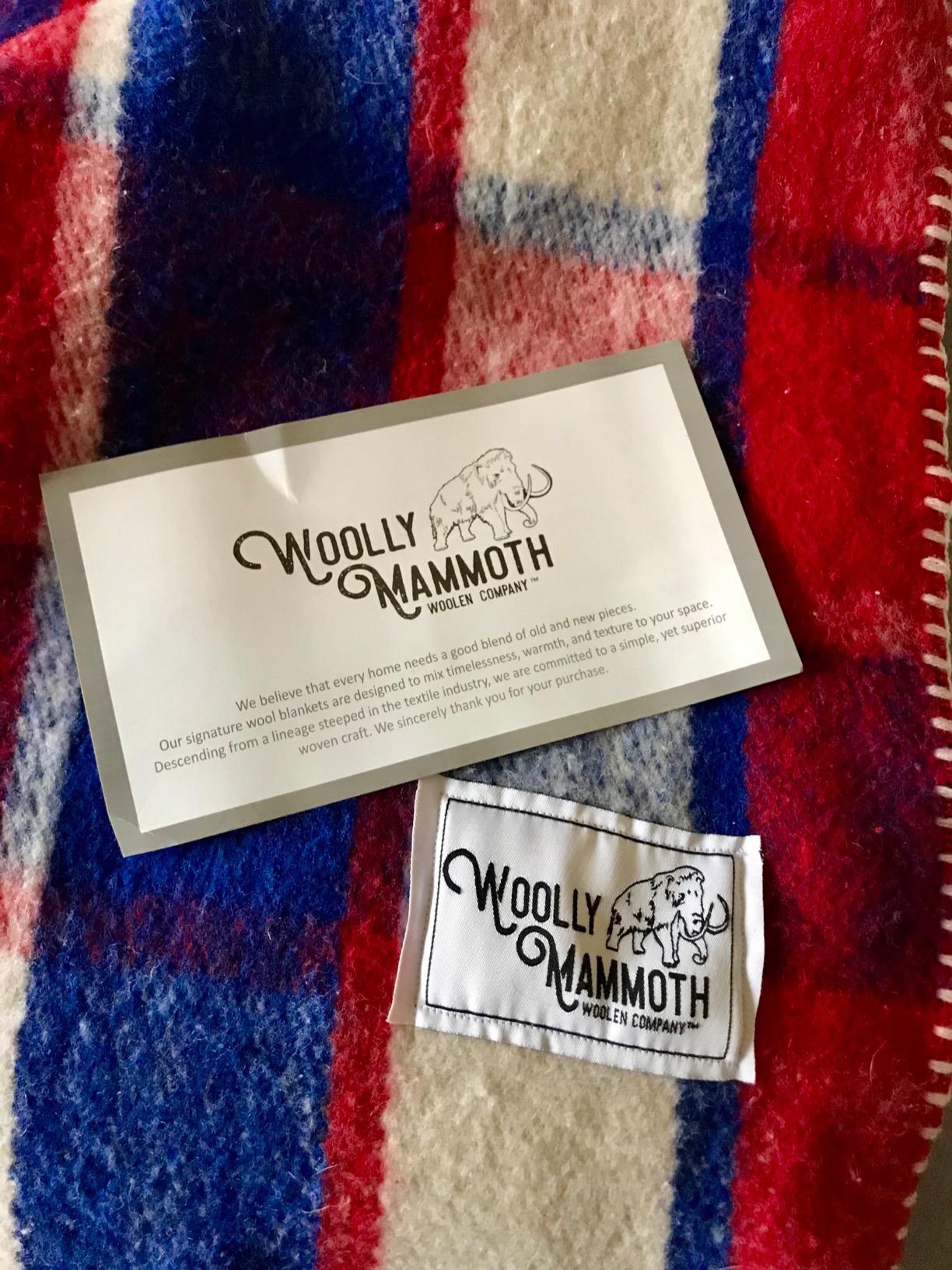 Woolly Mammoth Woolen Company Merino Wool Blanket - 80% Merino Wool - Camping Blankets for Cold Weather - Mositure-Wicking for Overlanding, Hunting, Emergency Kits, Bushcraft (66