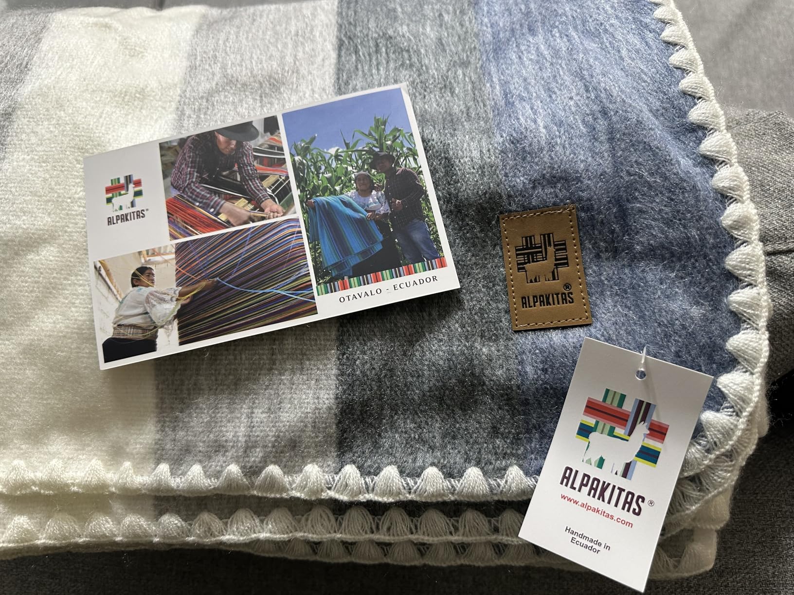 Alpaca Wool Blanket - Queen Size Bed - Alpaca Throw - Best Gift & Warm, Lightweight, Couch or Camp - Outdoor - 87 x 64 Inches (Brown) - Customer Photo 2