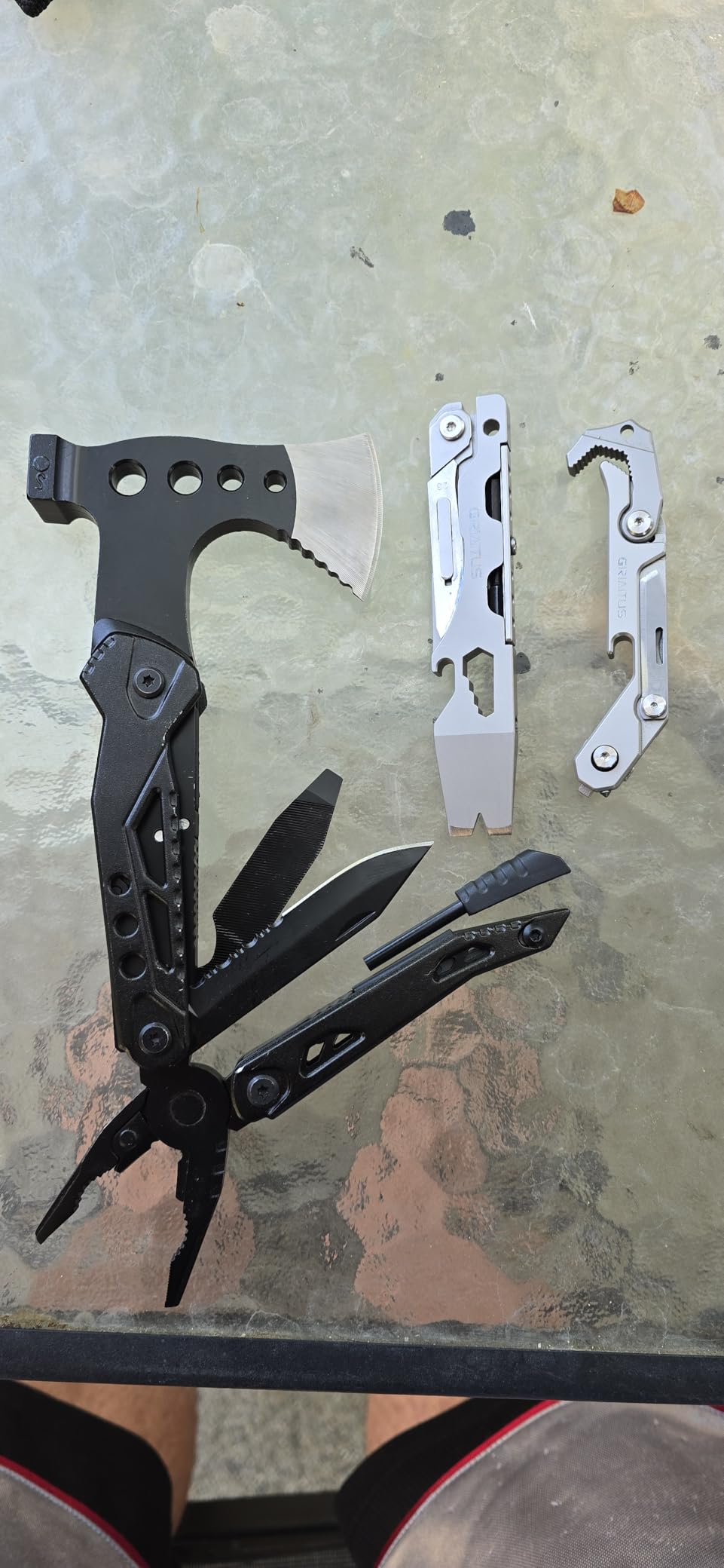 Camping Multitool Accessories Stocking Stuffers for Men 16 in 1 Multi Tool Survival Gear with Axe Hammer Pliers Saw Screwdrivers Bottle Opener Whistle with Sheath for Hiking, Gifts for Men Dad Him - Customer Photo 1