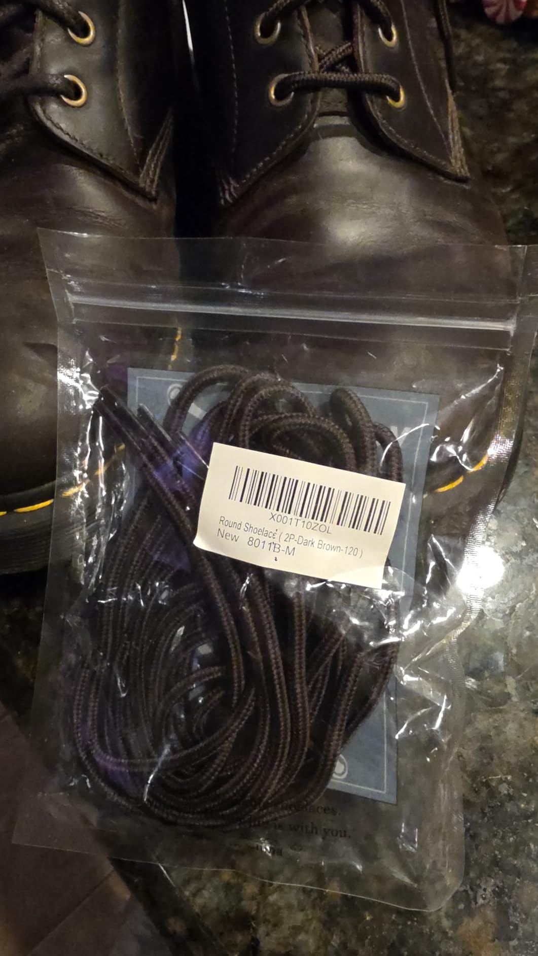 VSUDO 2 Pairs Round Boot Laces, 5/32