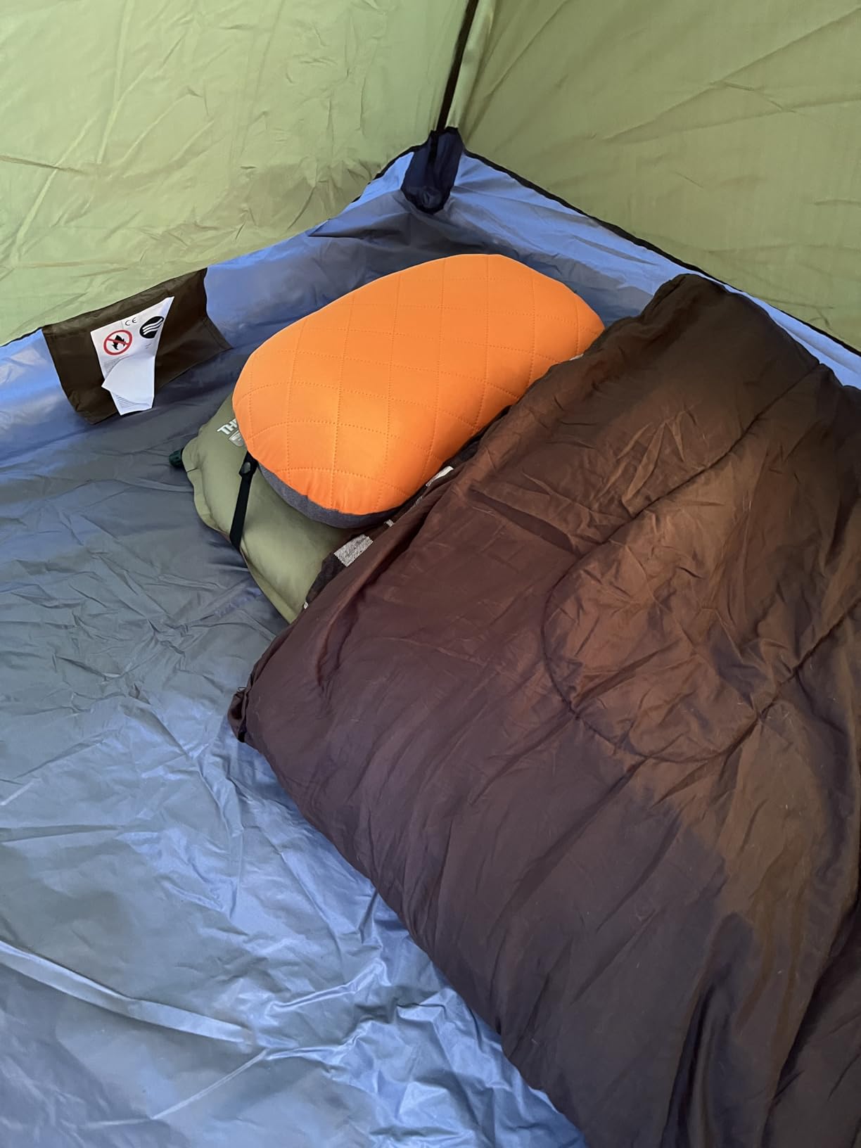 MARCHWAY Ultralight Inflatable Camping Pillow with Soft Washable Cover, Compact Compressible Portable Travel Air Pillow for Outdoor Camp, Sport, Hiking, Backpacking Sleep (Grey) - Customer Photo 1