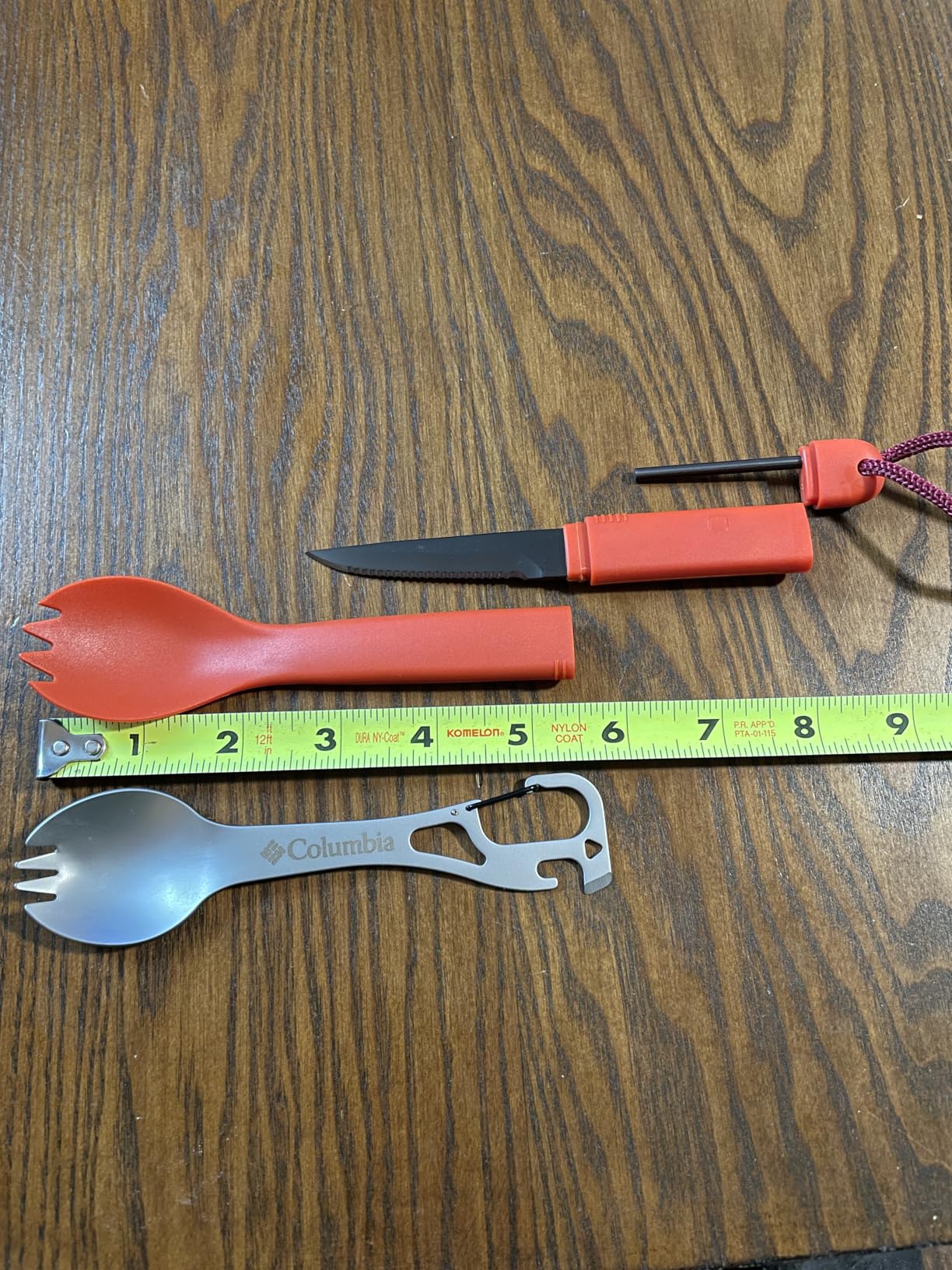 Tapirus Spork Tactical Orange | BPA Free Spoon Fork, Stainless Steel Knife and Fire Starter | 3 in 1 multipurpose utensil | Outdoor hiking, camping & backpacking gear | Fit for MRE Customer Review Tapirus Spork Tactical Orange | BPA Free Spoon Fork, Stainless Steel Knife and Fire Starter | 3 in 1 multipurpose utensil | Outdoor hiking, camping & backpacking gear | Fit for MRE - Customer Photo 1