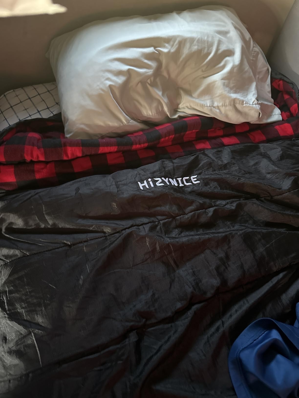 HiZYNICE Cold Weather Sleeping Bag 100% Cotton Flannel XXL for Adults Big and Tall,Free Compression Sack - Customer Photo 2