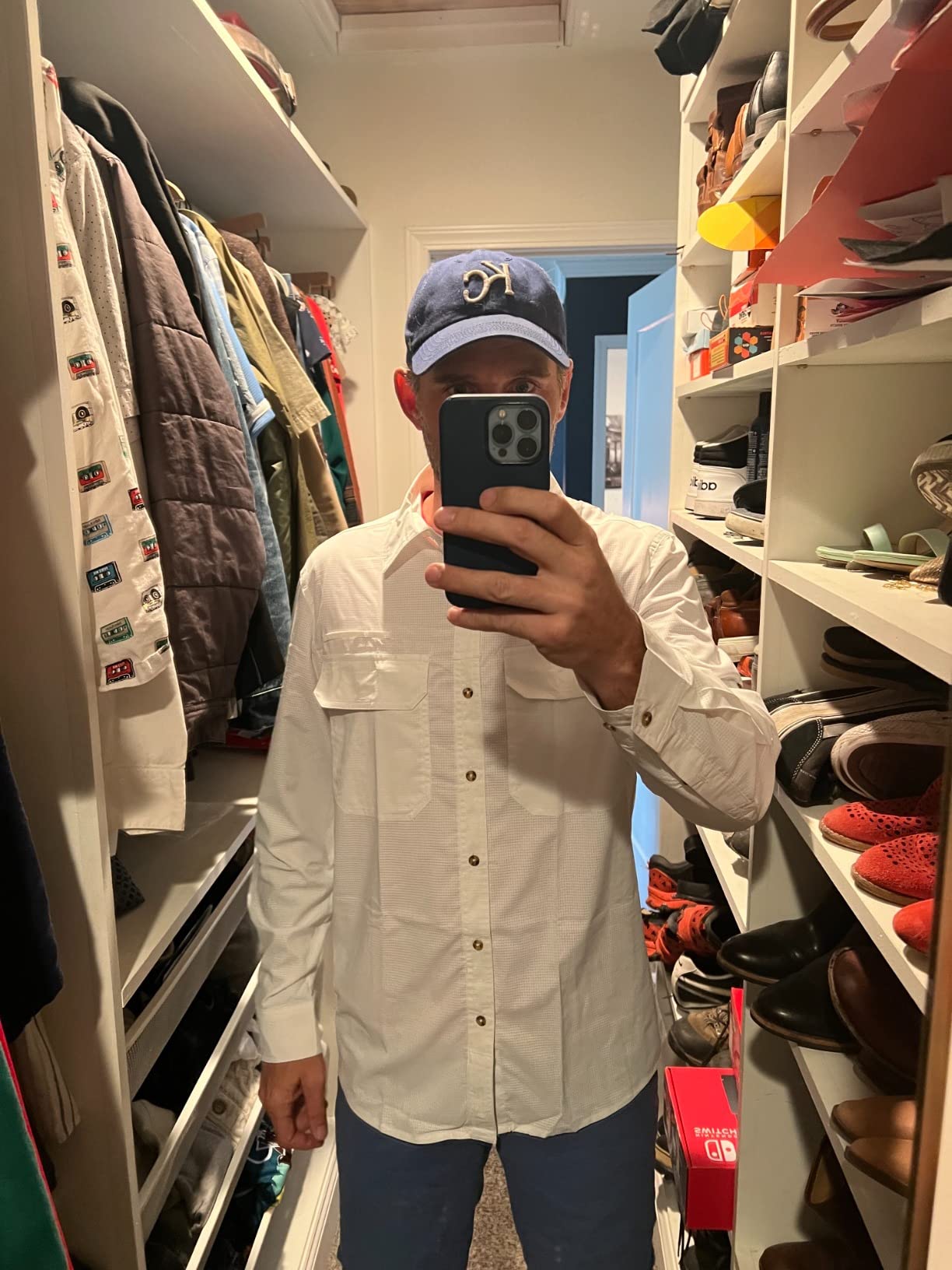 Outdoor Ventures Men's UPF 50+ UV Sun Protection Shirt, Long Sleeve Hiking Fishing Shirt Cooling Quick Dry for Safari Travel - Customer Photo 1