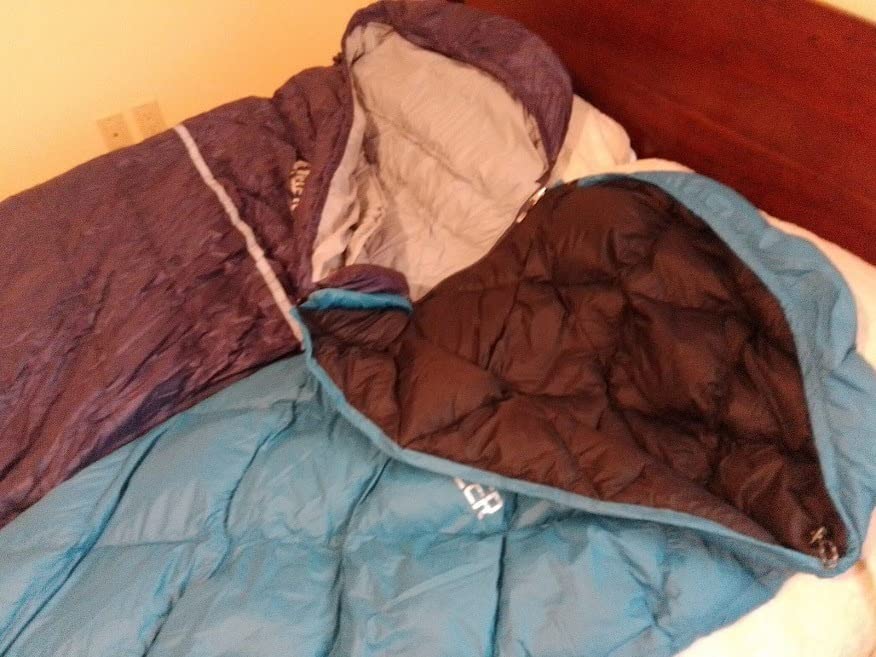 QEZER Down Sleeping Bag for Adults, 600 Fill Power, Ultralight & Compact with Compression Sack for Backpacking, Camping, Hiking - Customer Photo 2