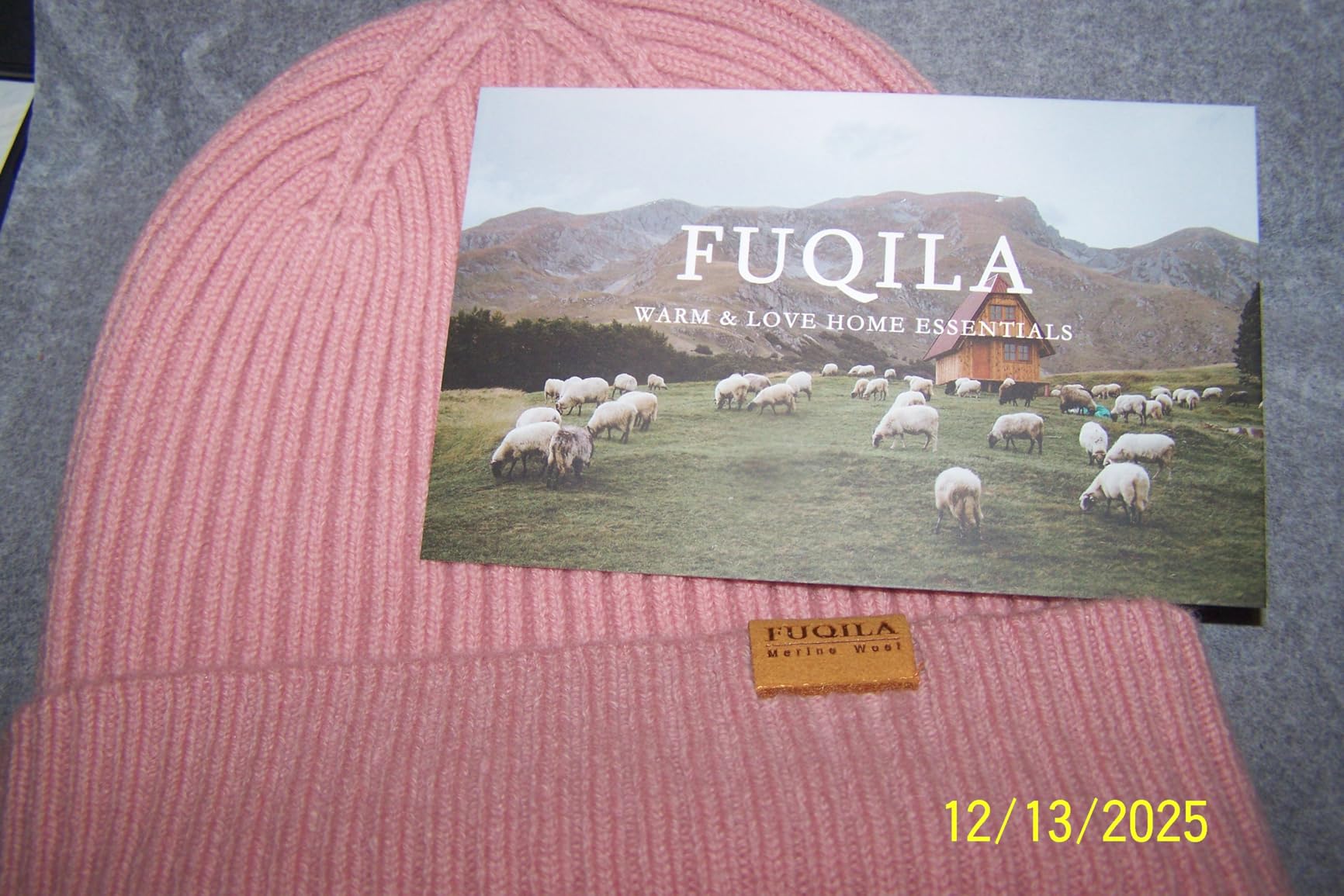 FUQILA 100% Merino Wool Cuff Beanie Hat, Unisex Warm Winter Caps Soft, Breathable & Cozy Stretchy Knitted Cuffed Cap - Customer Photo 1