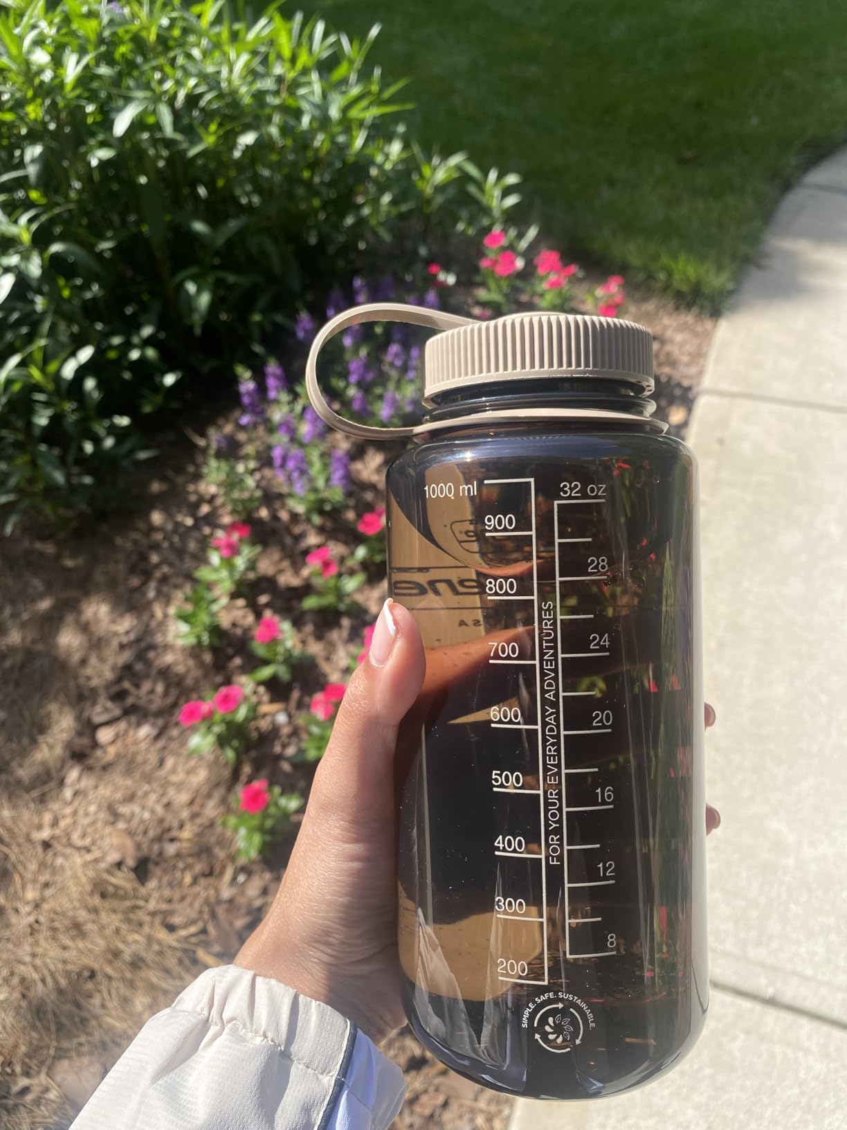 Nalgene Sustain Tritan BPA-Free Water Bottle Made with Material Derived From 50% Plastic Waste, 32 OZ, Wide Mouth - Customer Photo 1