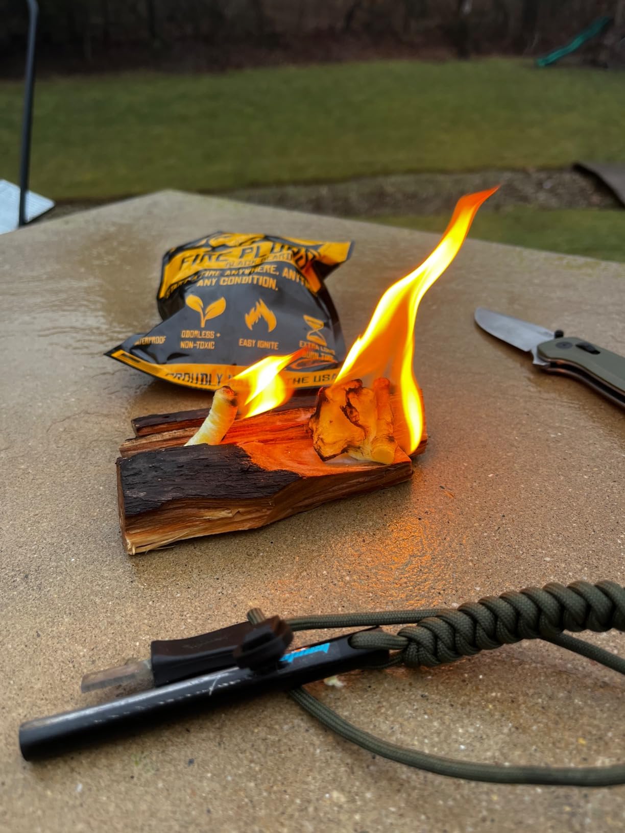 Black Beard Fire Plugs (50 Plugs) | 100% Weatherproof Fire Starter for Campfires | Can Light 50+ Fires | Extra Long Burn Time | 30 Yr Shelf Life for Emergency Survival Kits | Made in USA, Yellow Customer Review Black Beard Fire Plugs (50 Plugs) | 100% Weatherproof Fire Starter for Campfires | Can Light 50+ Fires | Extra Long Burn Time | 30 Yr Shelf Life for Emergency Survival Kits | Made in USA, Yellow - Customer Photo 1