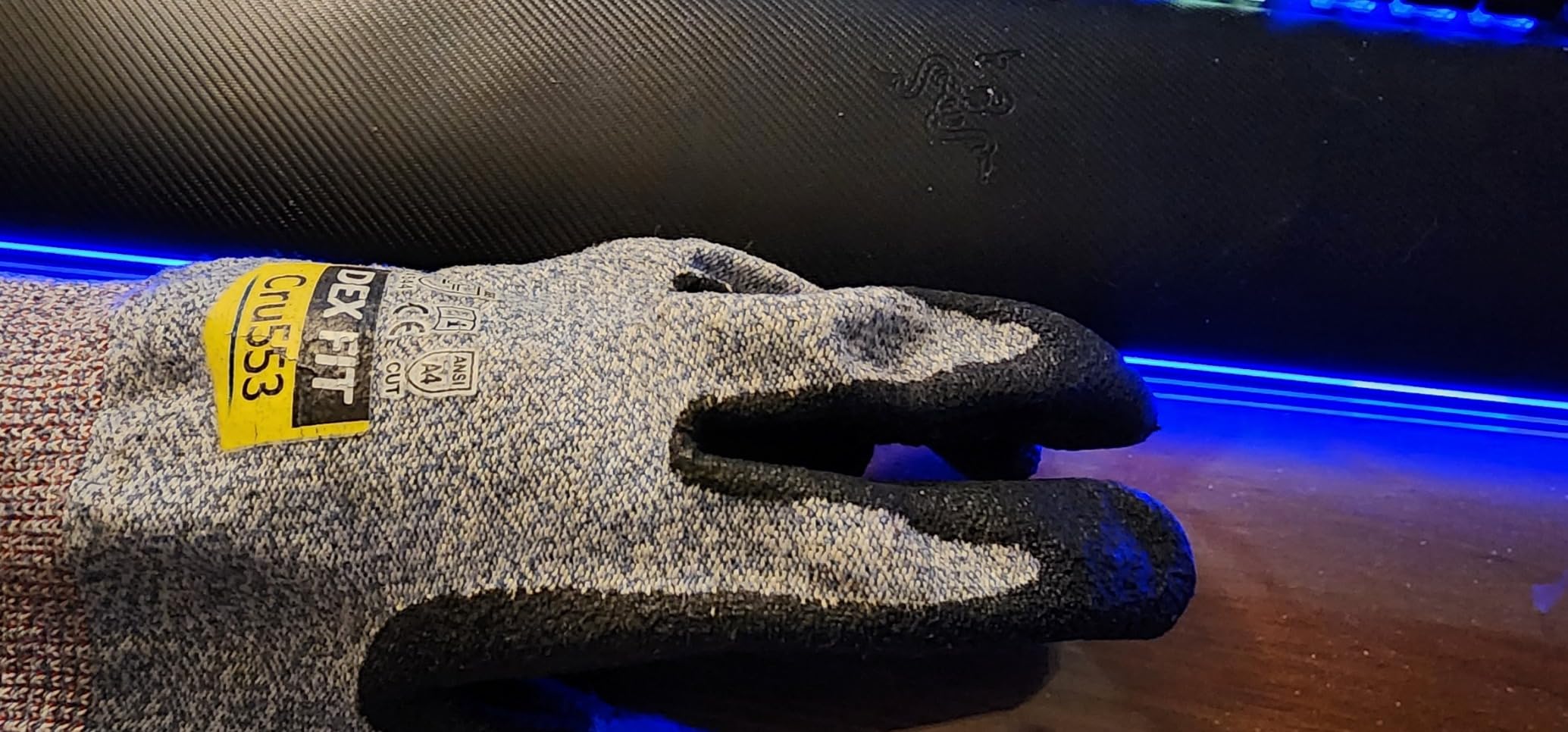DEX FIT Level 5 Cut Resistant Gloves Cru553 Prime - 3D-Comfort Fit, Firm Grip, Thin & Lightweight, Touchscreen Compatible, Durable, Breathable, Machine Washable; Black XXL (11) 1 Pair - Customer Photo 2