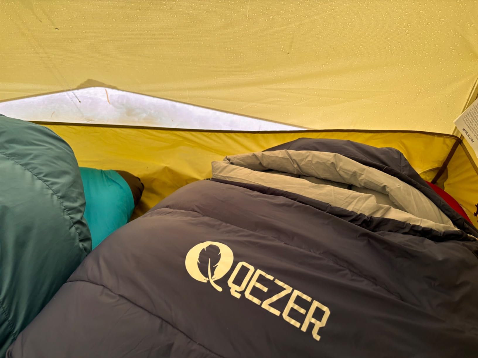 QEZER Down Sleeping Bag for Adults 0°F 10°F 15°F 20°F Backpacking Sleeping Bag for Cold Weather with Compression Sack - Customer Photo 2