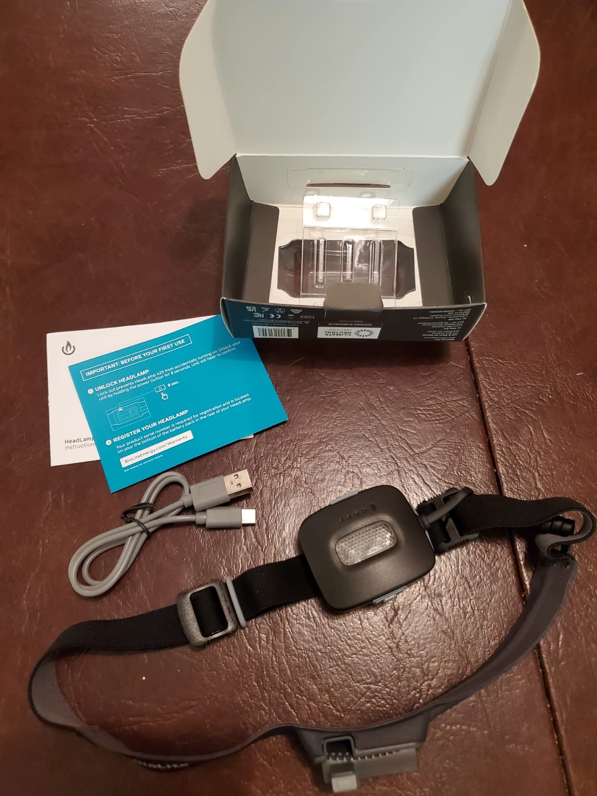 BioLite HeadLamp 425 - USB-C Rechargeable HeadLamp, Midnight Grey - Customer Photo 1