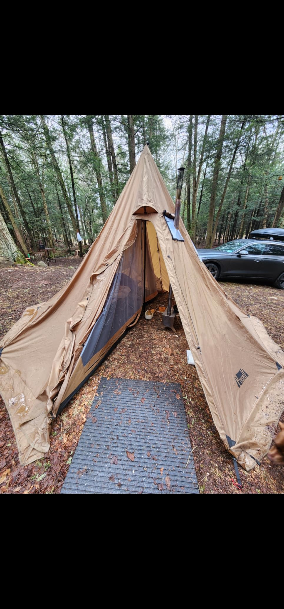 Preself 4~6 Person Tipi Hot Tent T3 XL with Screen Window, Height 8' 6 Preself 4~6 Person Tipi Hot Tent T3 XL with Screen Window, Height 8' 6