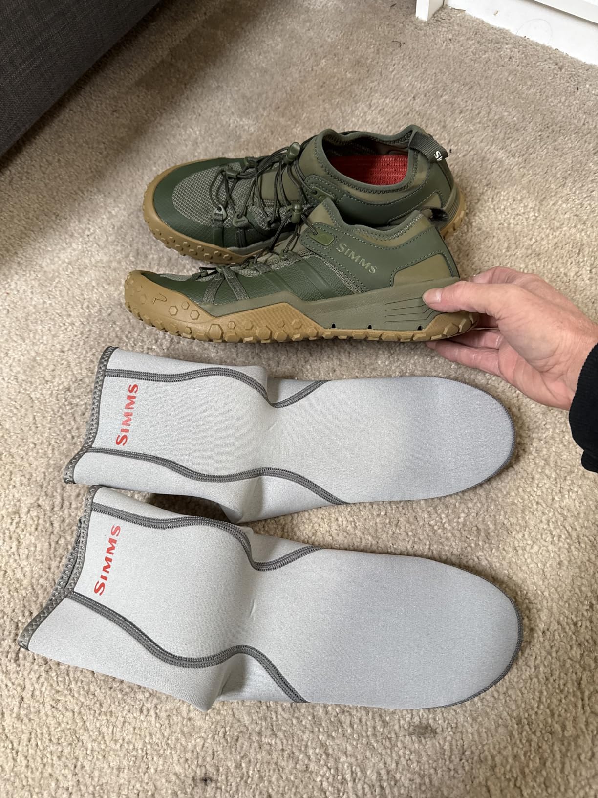 Simms Neoprene Wading Socks for Fly Fishing – Abrasion-Resistant and Comfortable Wet Wading Socks - Customer Photo 1