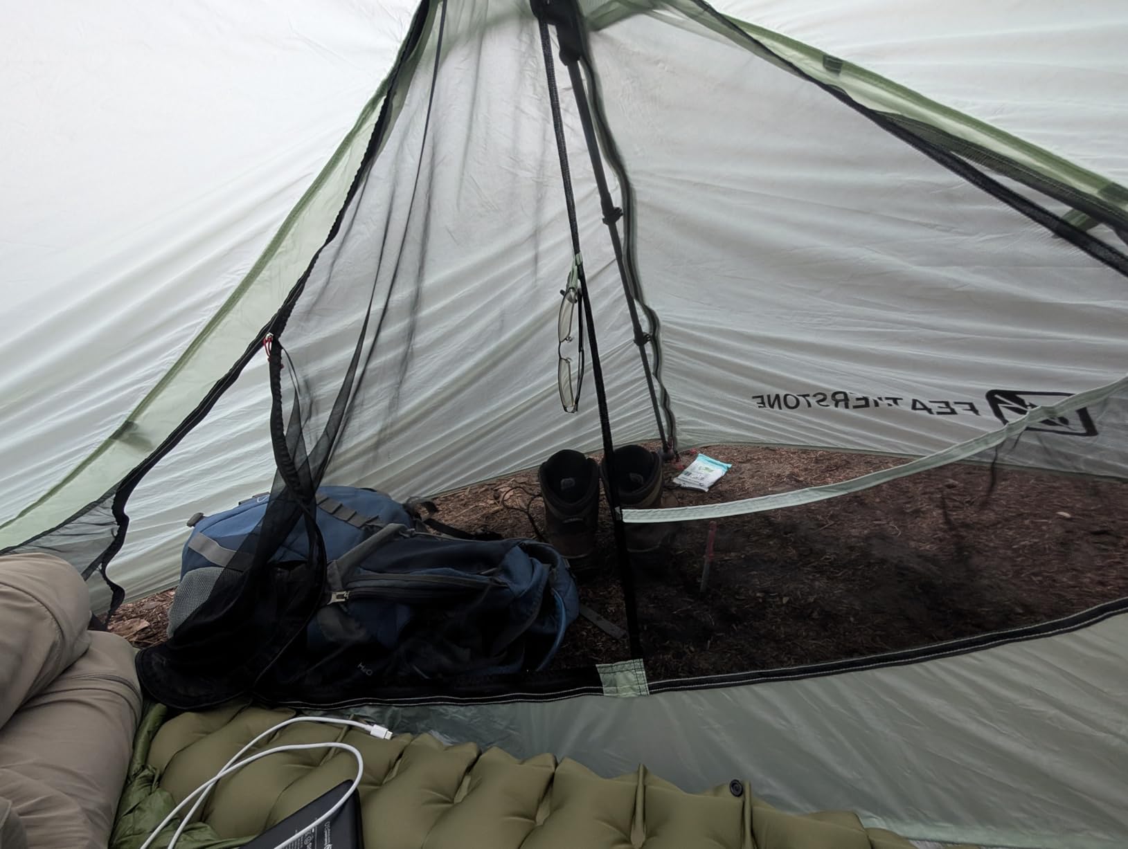 Featherstone Backbone Ultralight Tent for Backpacking, Camping, Thru Hiking - Trekking Pole Backpacking Tent - Waterproof, Single-Wall, Durable Shelter - Compact, Light, & Easy to Carry Customer Review Featherstone Backbone Ultralight Tent for Backpacking, Camping, Thru Hiking - Trekking Pole Backpacking Tent - Waterproof, Single-Wall, Durable Shelter - Compact, Light, & Easy to Carry - Customer Photo 1