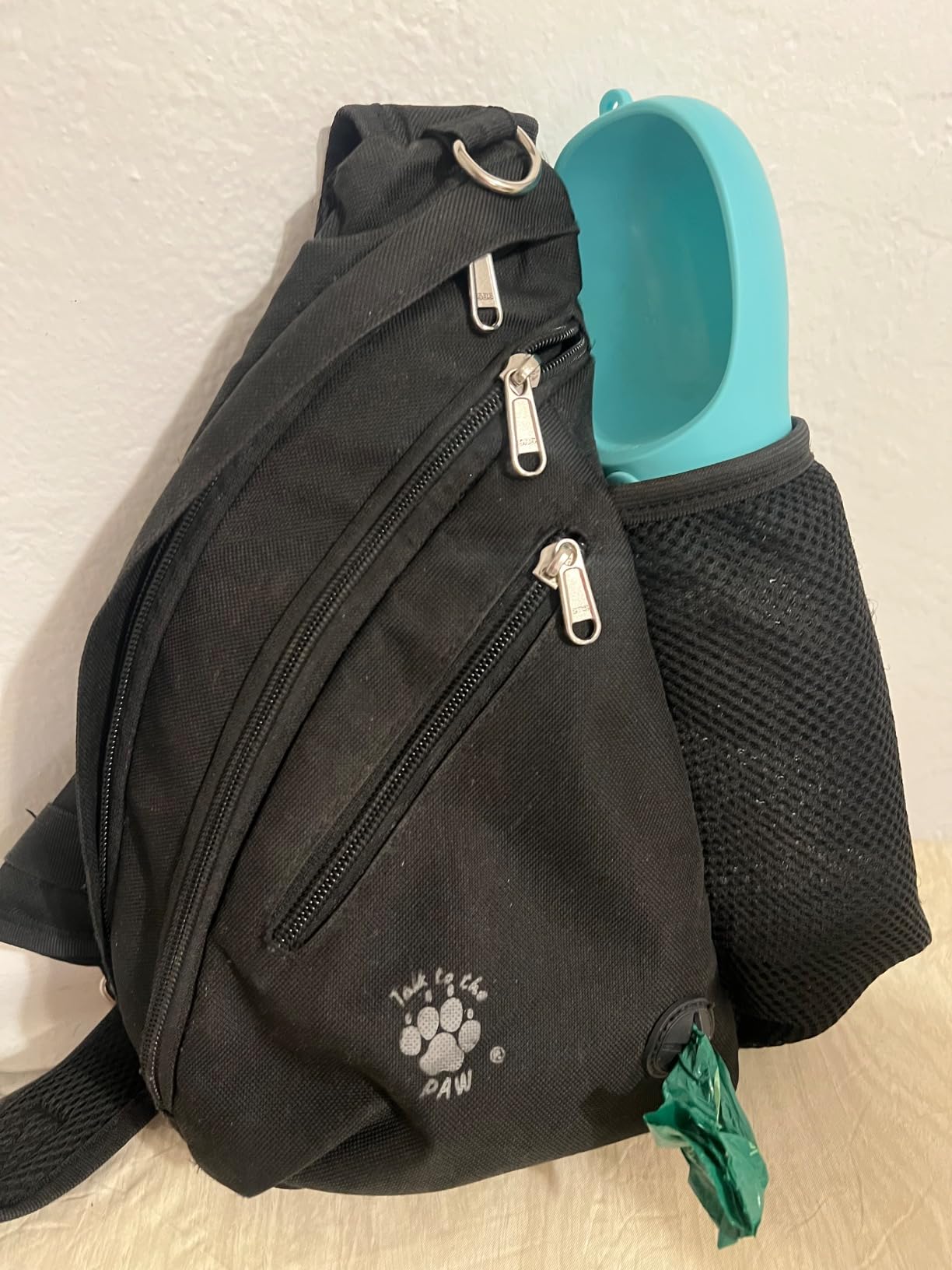Dog Treat Pouches for Pet Training – Hands-Free Leash & Dog Training Bag with Treat Pouch, Poop Bag Holder, & Squeaker – Dog Walking Bag for Reactive Dogs, Agility, & More (Gray, Standard) - Customer Photo 1