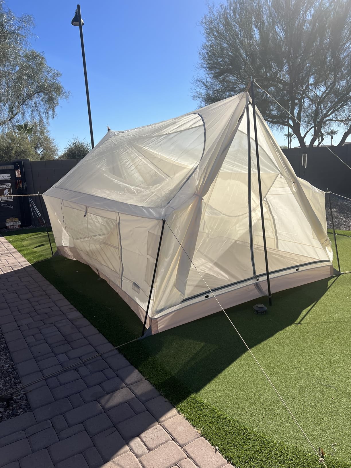 KingCamp 6-8 Person Canvas Tent for Camping Waterproof & Windproof Cabin Tents with Large Mesh Windows, Easy Setup, All Season Wall Tent for Family Camping, Hiking, and Outdoor Events - Customer Photo 1