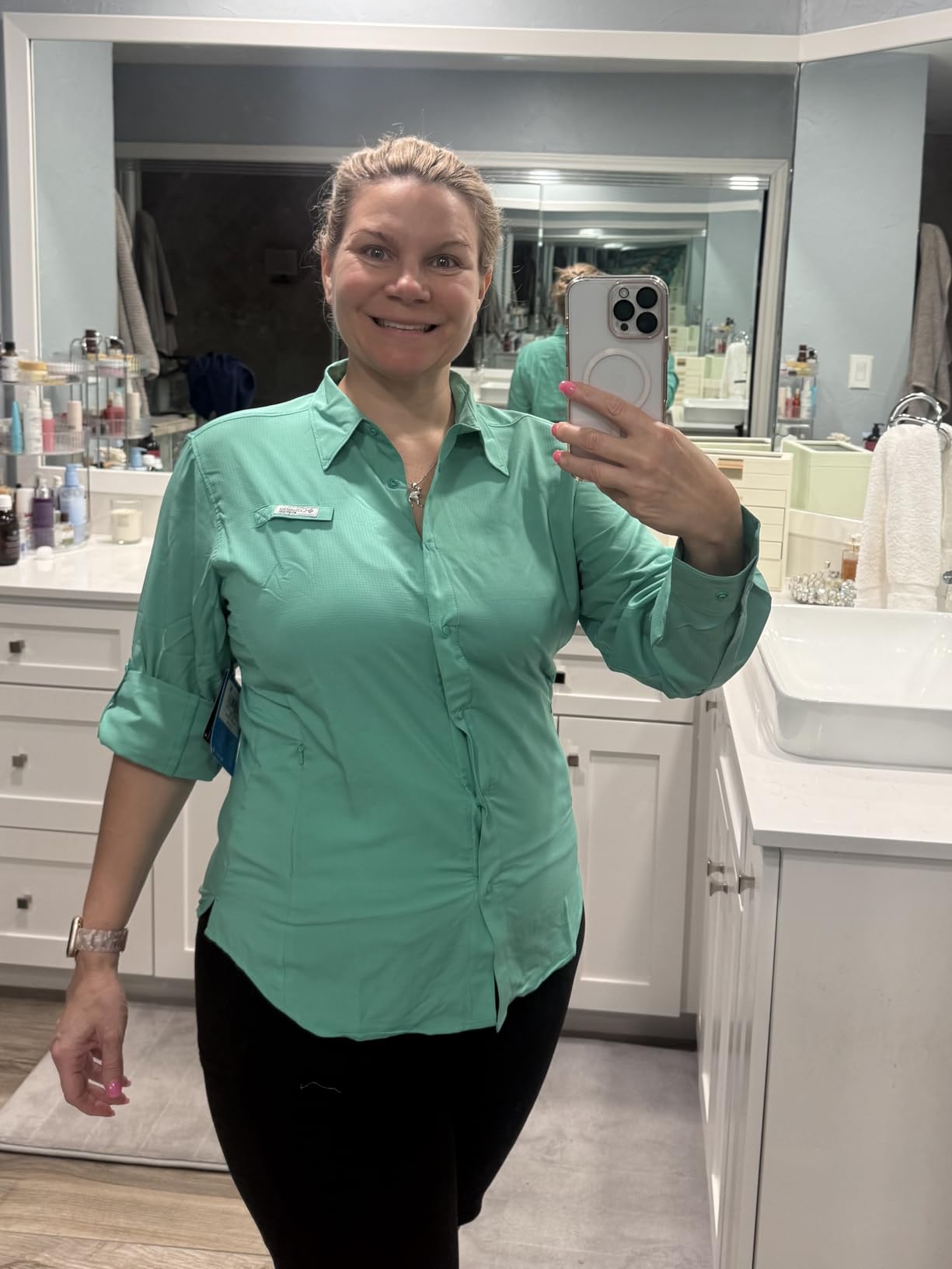 Columbia Women's PFG Tamiami II Long Sleeve Shirt - UPF 40 Sun Protection - Customer Photo 2
