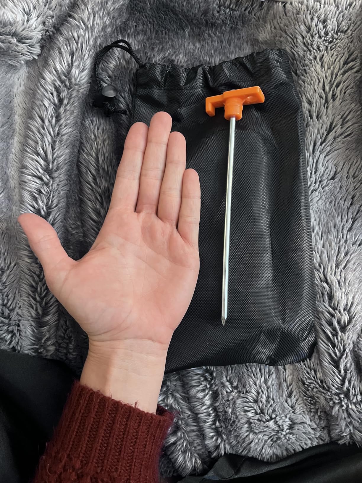 Tent Stakes Camping Stakes,AVOFOREST 7.1inch Non-Rust Metal Tent Pegs Ground Stakes Tent Spikes Camping,Garden,Hiking Orange (Orange 12pcs, 7.1IN) - Customer Photo 4