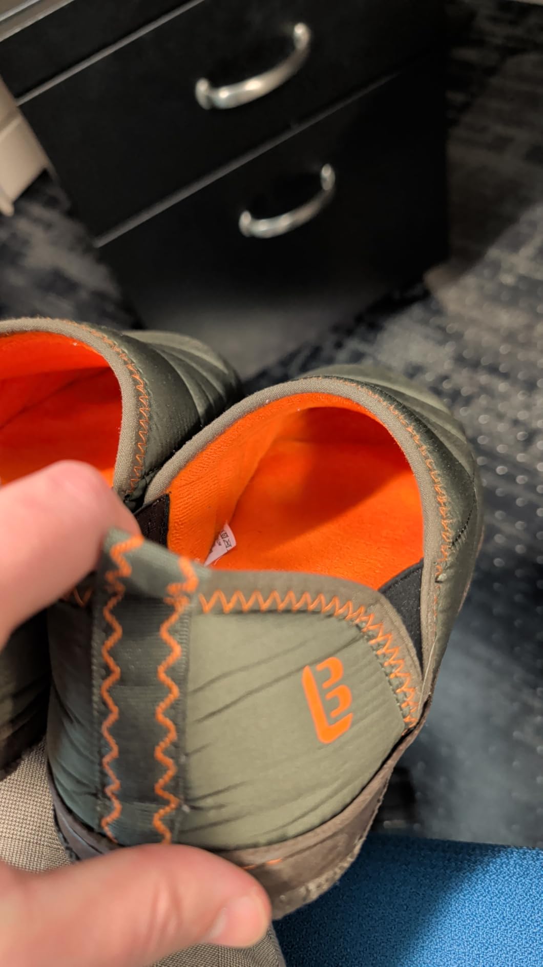 LongBay Men's Outdoor Slippers Two Tone Warm Memory Foam Slip On Indoor House Shoes bedroom Loafers - Customer Photo 1