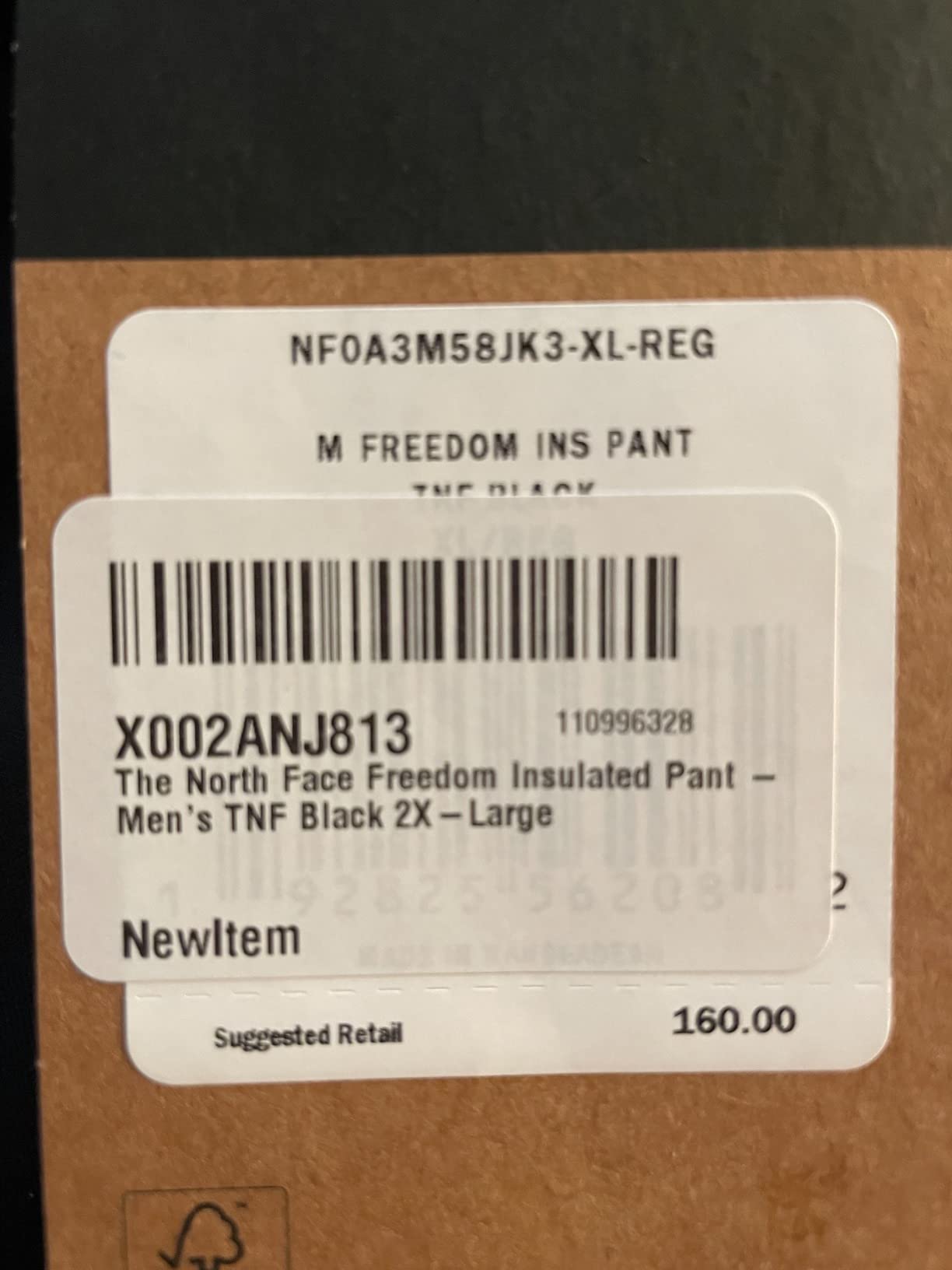 THE NORTH FACE Men's Freedom Insulated Pant Customer Review THE NORTH FACE Men's Freedom Insulated Pant - Customer Photo 1