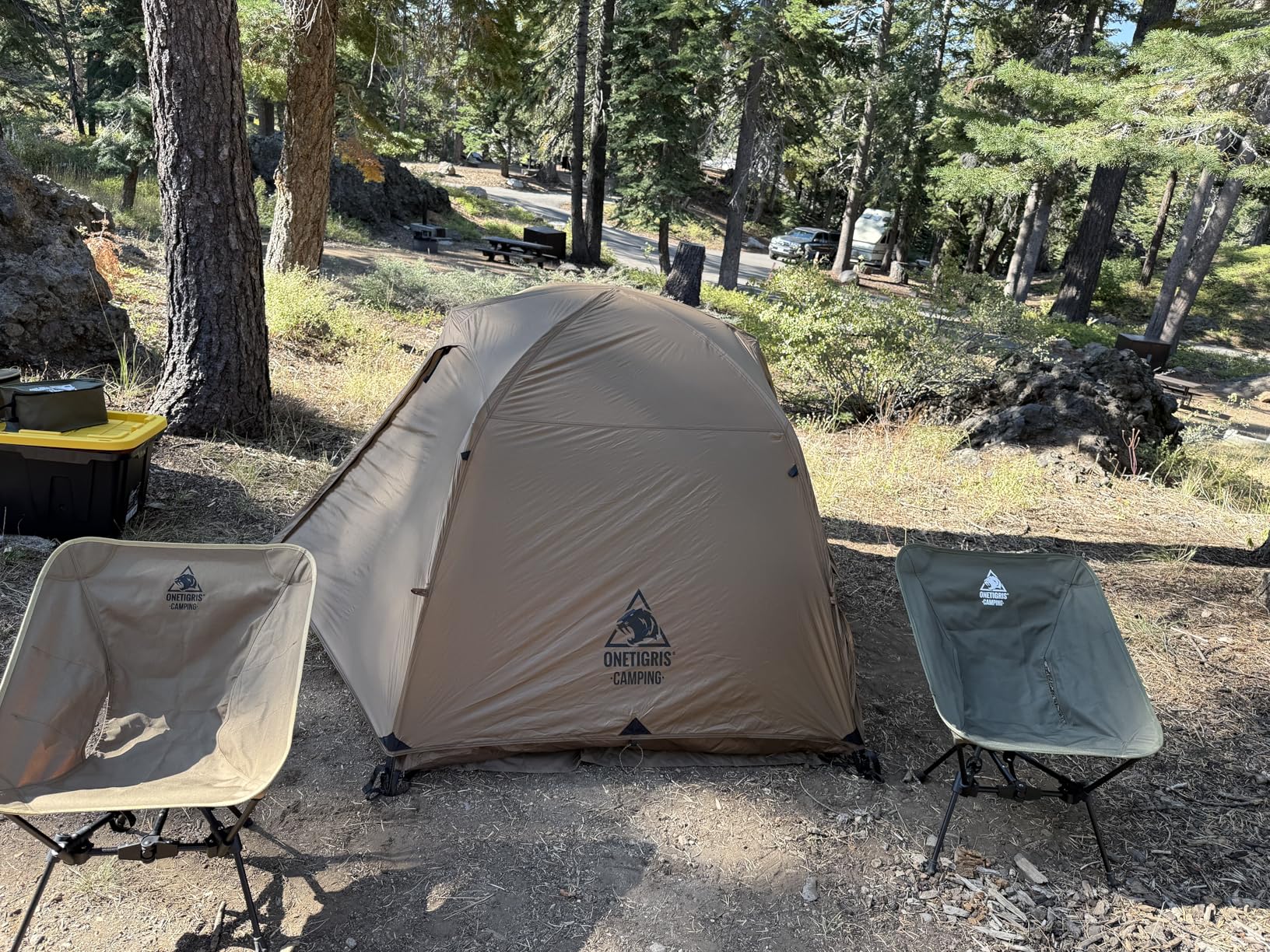 ONETIGRIS Tigerblade Camping Chair, Lightweight Folding Backpacking Hiking Chair, Compact Portable 330 lbs Capacity - Customer Photo 1