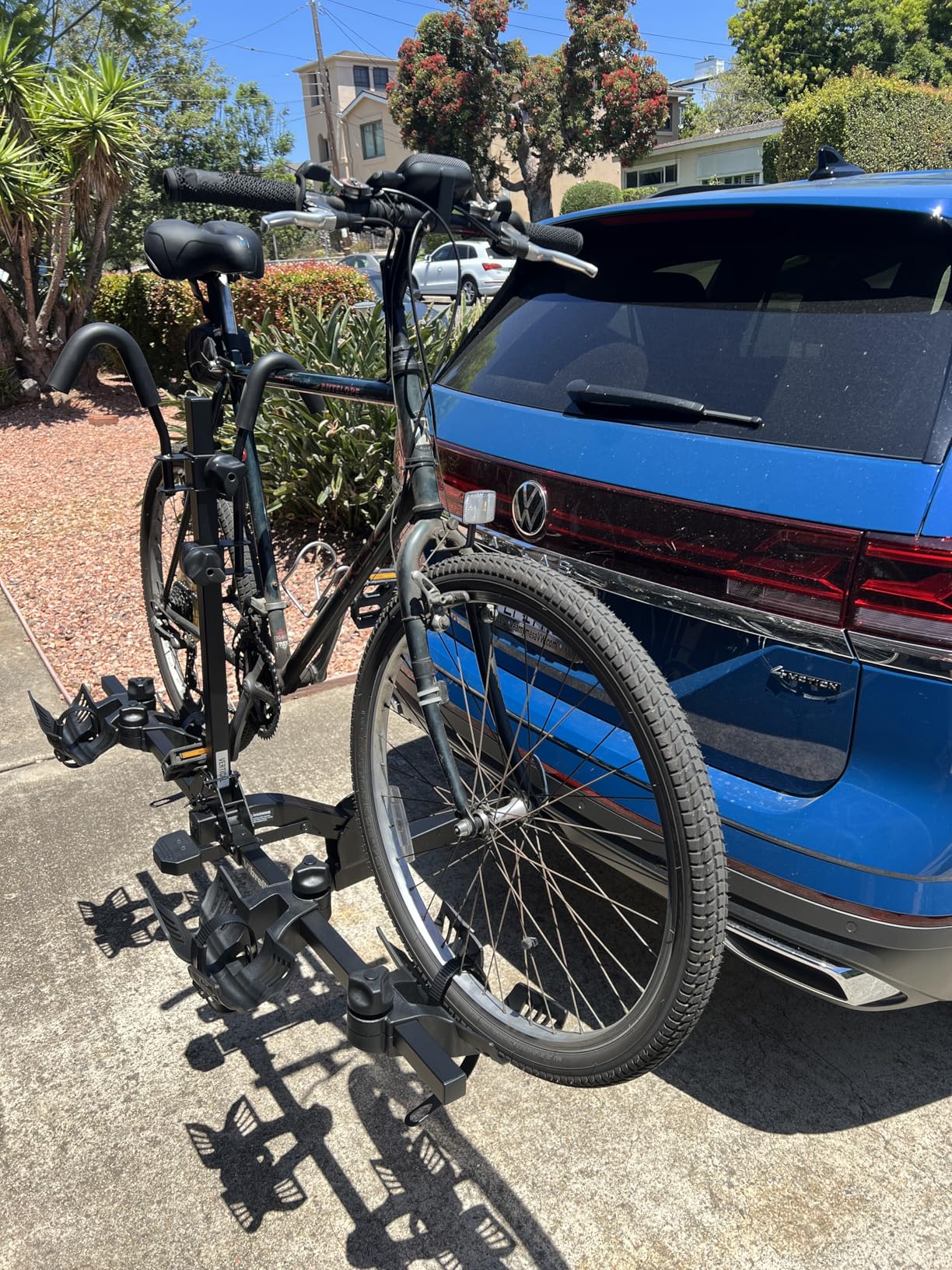 Vibrelli Hitch Bike Rack - 2 Ebike Rack - Fits Fat Tire, Mountain Bike, Electric Bikes, Road - 65lbs per Bike - Patented Anti-Wobble - Cars & SUV - Tilting Folding Platform Car Racks, 2-Inch Receiver Customer Review Vibrelli Hitch Bike Rack - 2 Ebike Rack - Fits Fat Tire, Mountain Bike, Electric Bikes, Road - 65lbs per Bike - Patented Anti-Wobble - Cars & SUV - Tilting Folding Platform Car Racks, 2-Inch Receiver - Customer Photo 1