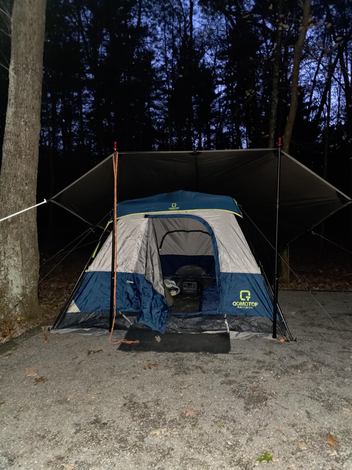 Tarp Poles Heavy Duty Adjustable, AVOFOREST Aviation Aluminum 8.7FT Tent Poles Lengthen and Thicken with Protection Cap Awning Poles Set of 2 for Hiking - Customer Photo 2