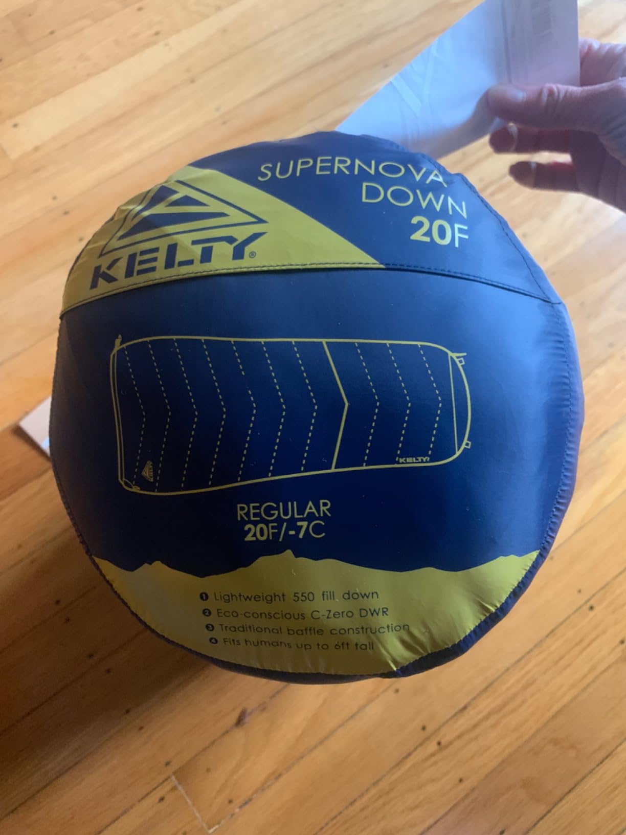 Kelty Supernova Down Sleeping Bag, Compact + Lightweight, Roomy Shape for All Body Types and Sleep Positions, Recycled Shell Fabrics - Customer Photo 2