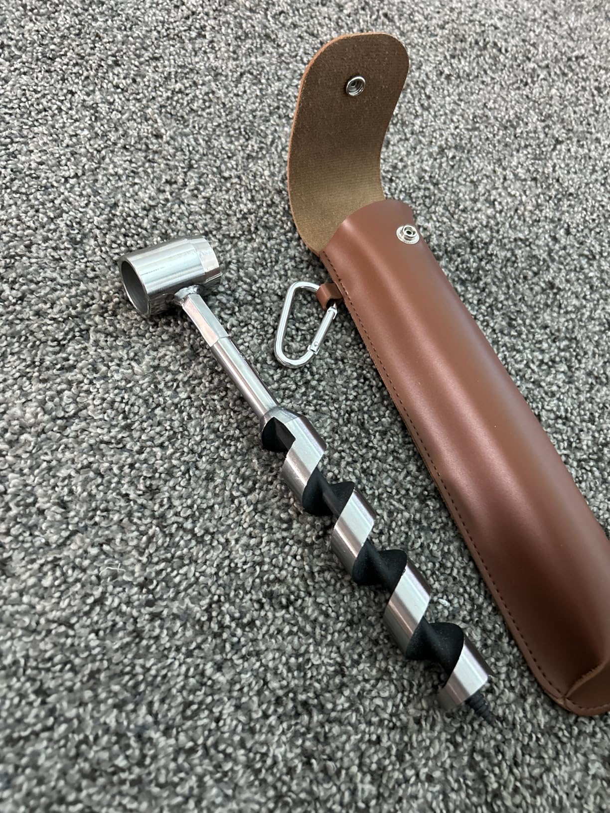 BURTOK Upgrade Bushcraft Tools, 1 X 10'' Hand Auger Wood Drill, Sharper Settlers Wrench for Easy Drilling, Protable Scotch Eye Auger, Outdoor Survival Gear for Camping Backpacking Hiking - Customer Photo 1