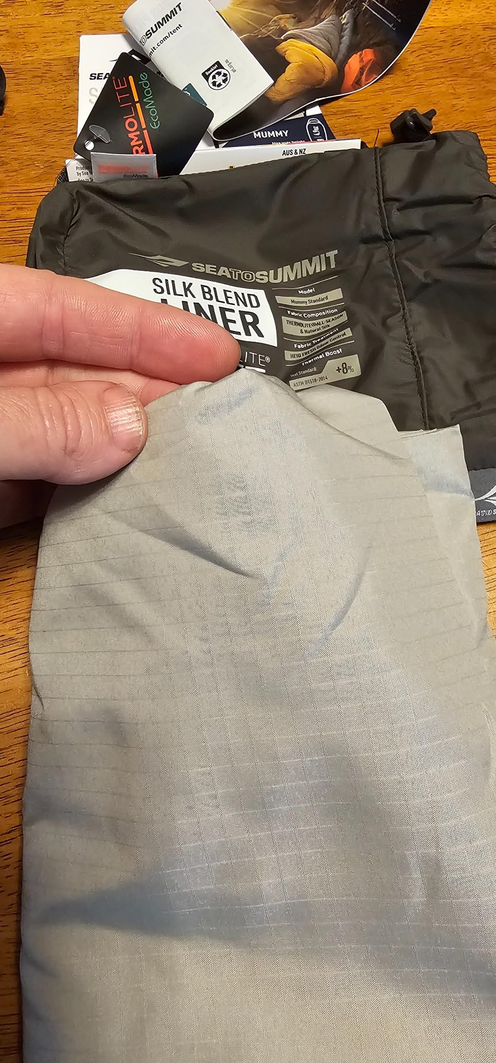 Sea to Summit Silk Blend Sleeping Bag Liner Customer Review Sea to Summit Silk Blend Sleeping Bag Liner - Customer Photo 1