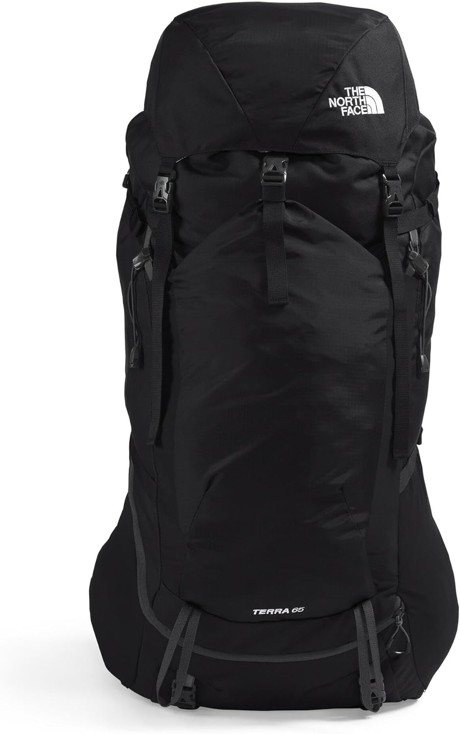 The North Face Terra 65 Backpack - Unisex Hiking Pack, Cinch-Top Opening with Zipper, Pole & Ice Axe Attachments, TNF Black/Asphalt Grey-NPF, Large/X-Large The North Face Terra 65 Backpack - Unisex Hiking Pack, Cinch-Top Opening with Zipper, Pole & Ice Axe Attachments, TNF Black/Asphalt Grey-NPF, Large/X-Large - The North Face
