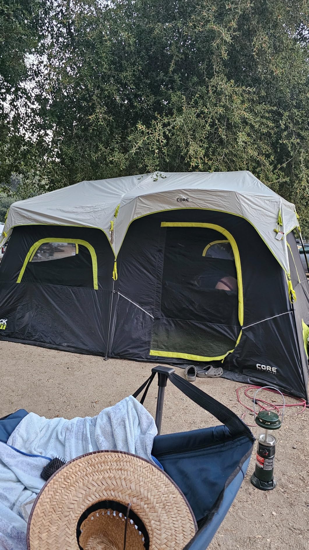 CORE Blackout Instant Cabin Tent | Large Family Pop Up Dark Room Tent with Easy Camp Setup | Included Storage Pockets for Outdoor Camping Accessories - Customer Photo 1