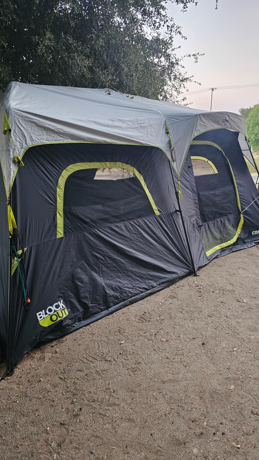 CORE Blackout Instant Cabin Tent | Large Family Pop Up Dark Room Tent with Easy Camp Setup | Included Storage Pockets for Outdoor Camping Accessories - Customer Photo 2