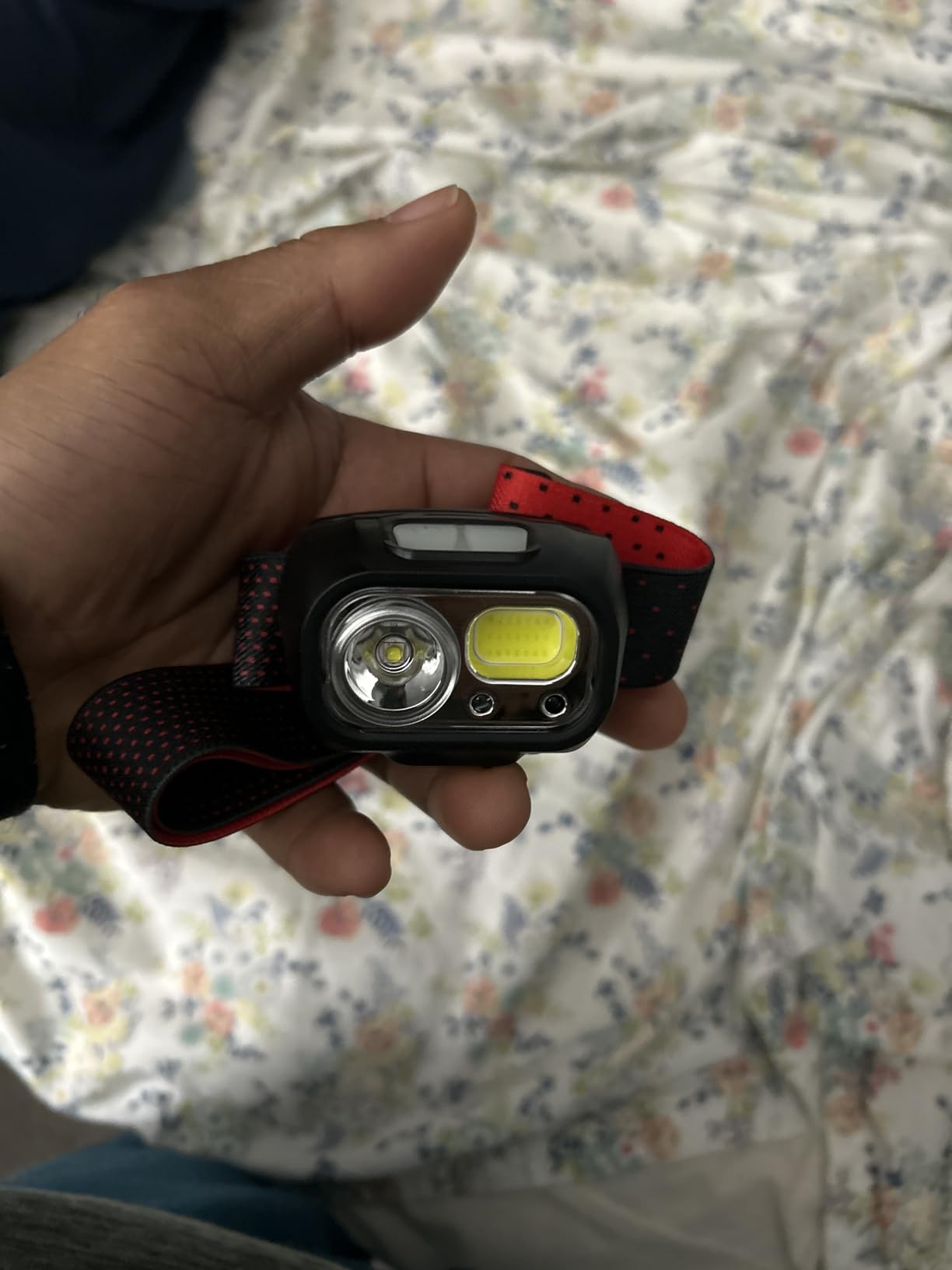 Blukar LED Headlamp Rechargeable,2000L Super Bright Headlight with Motion Sensor -Dimmable Brightness,8 Modes,Spotlight&Floodlight&Red Light Combination,IPX5 Waterproof for Hiking,Camping - 2 Pack - Customer Photo 4