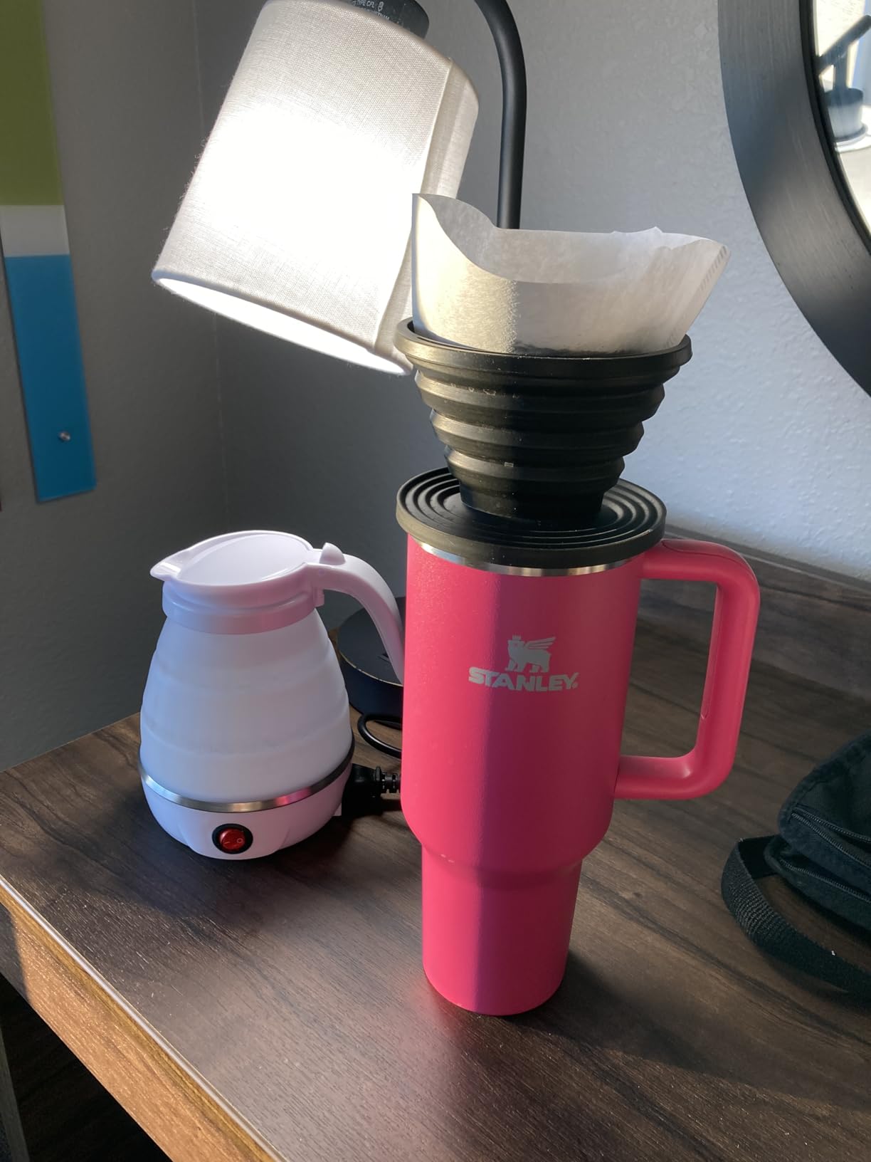 COLETTI Sierra Camping Pour Over Coffee Dripper — Collapsible Pour Over Coffee Dripper — Includes Pack of Paper Filters [Black, Pack of 1] - Customer Photo 2