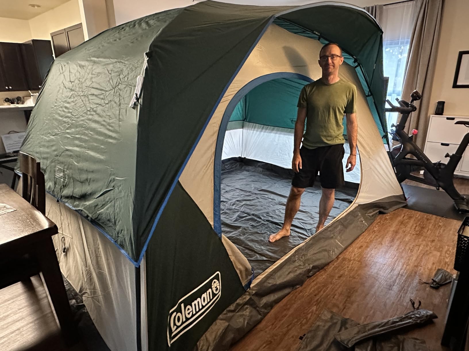 Coleman Skydome Tent with 5 Minute Setup, 2/4/6/8-Person Weatherproof Tent with Rainfly & Carry Bag, 20% More Headroom Than Traditional Canopies - Customer Photo 2