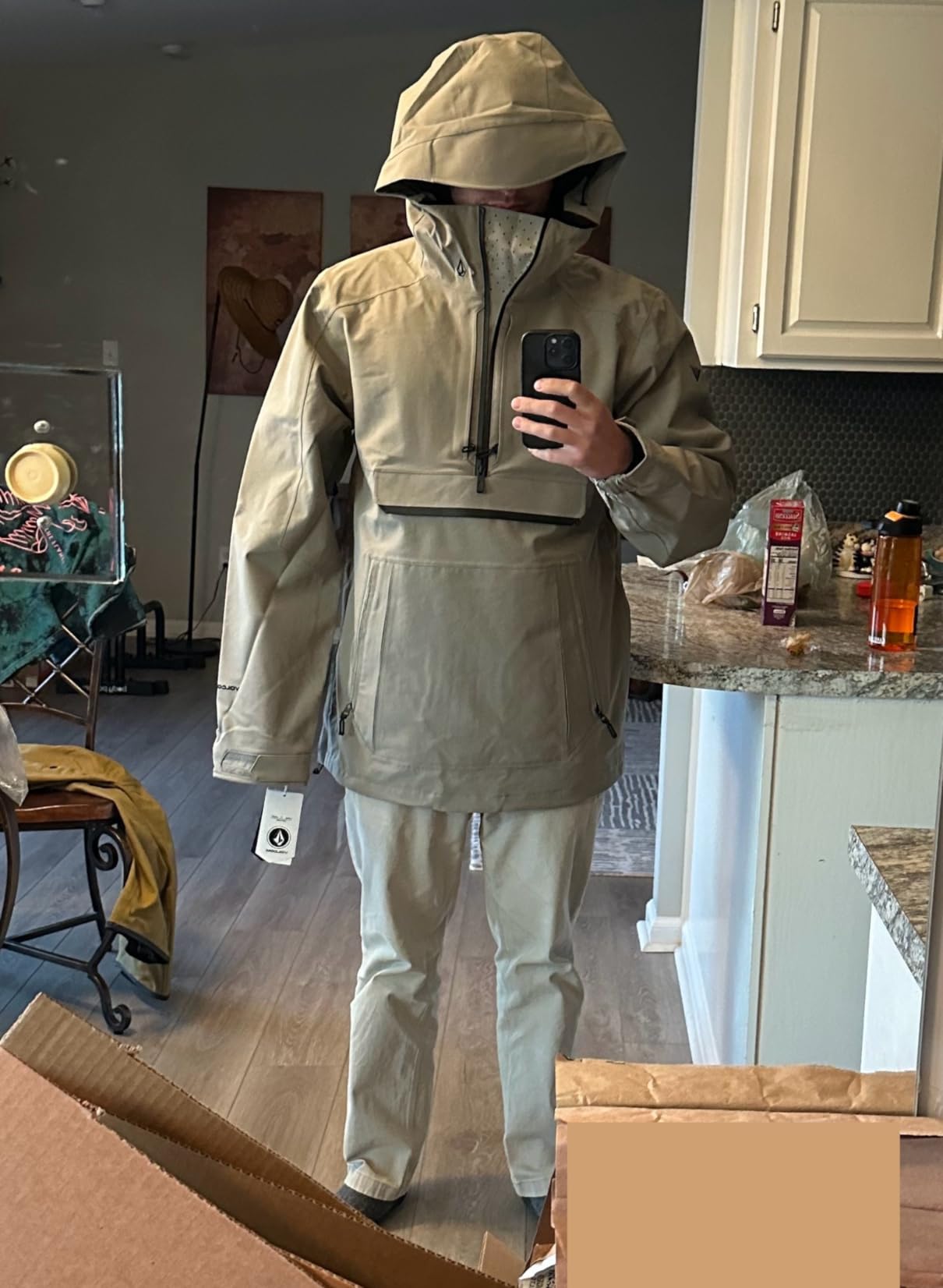 Volcom Men's Brighton Pullover Anarok Hooded Snowboard Jacket Customer Review Volcom Men's Brighton Pullover Anarok Hooded Snowboard Jacket - Customer Photo 2