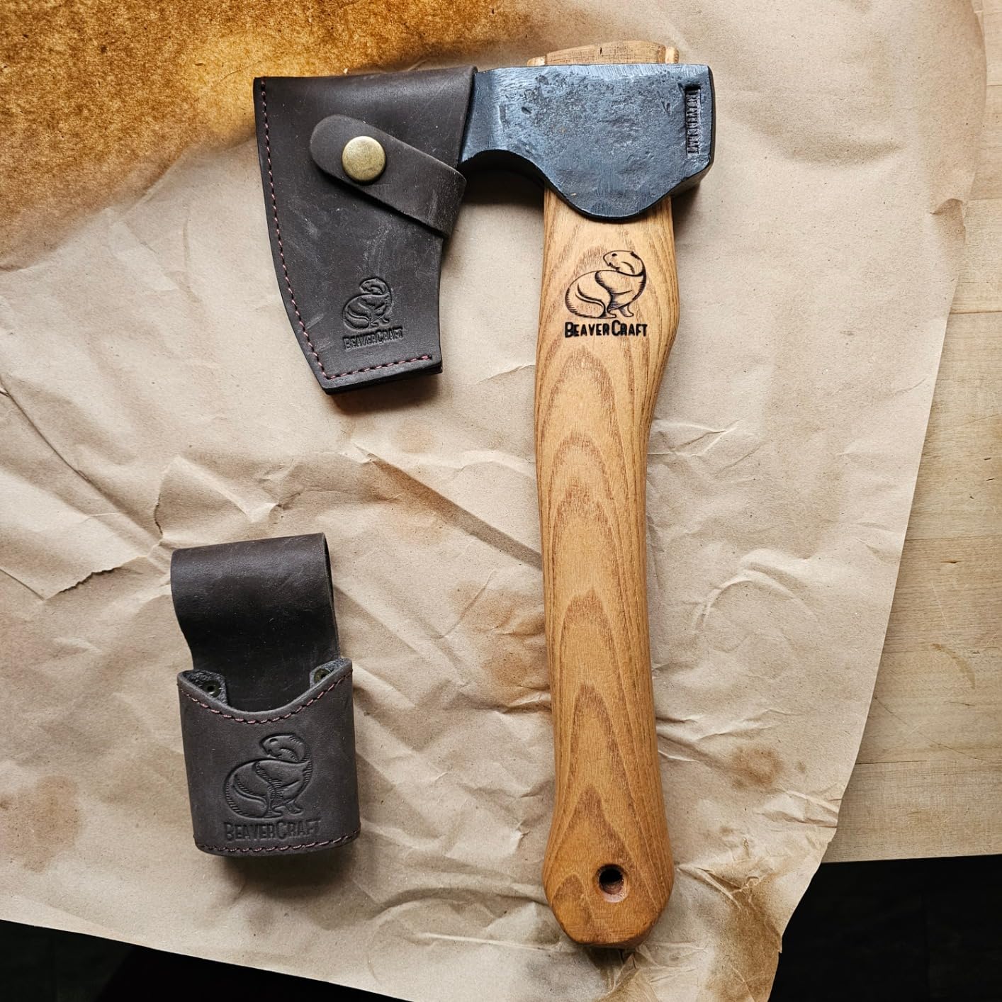 BeaverCraft Bushcraft Hatchet Wood Carving Axe AX6 - Forged Camping Axes & Hatchets Customer Review BeaverCraft Bushcraft Hatchet Wood Carving Axe AX6 - Forged Camping Axes & Hatchets - Customer Photo 2