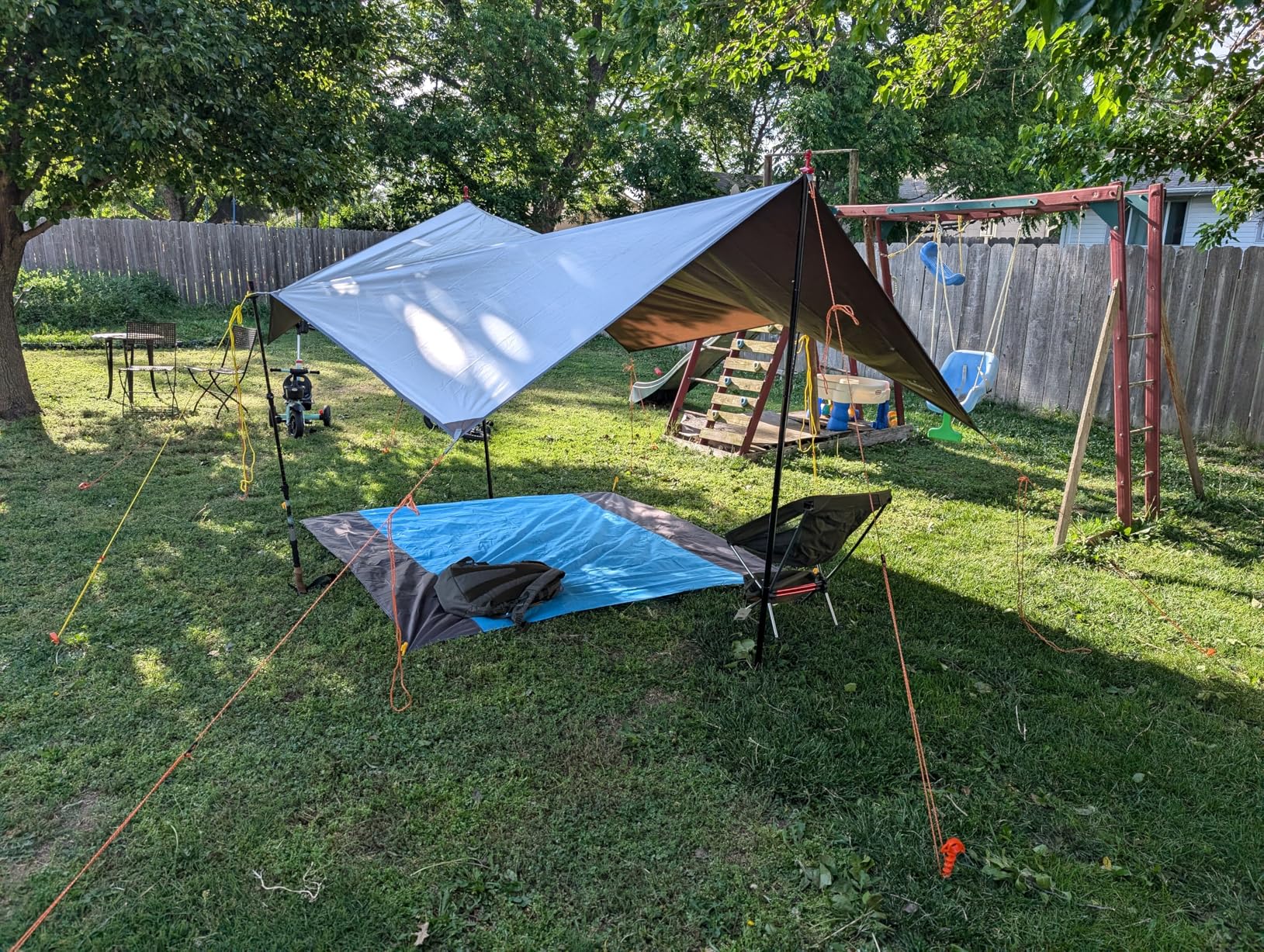 Tent Poles for Tarp, AVOFOREST Camping Tent Tarps Poles Adjustable Camping Accessories 76in Heavy Duty Poles Thicker Tent Pole with a Diameter of 0.65in for Backpacking Hiking Awning - Customer Photo 2