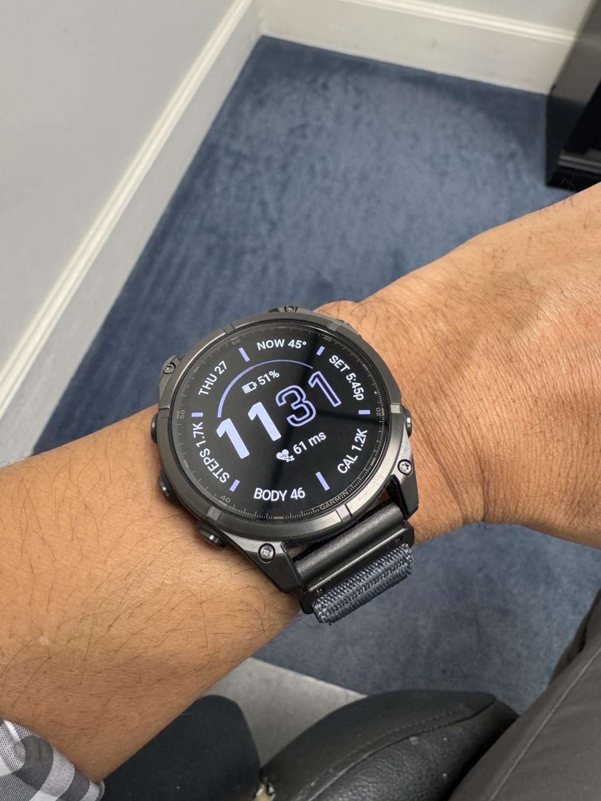 Garmin fēnix 8 – 47 mm, AMOLED, Sapphire, Premium Multisport GPS Smartwatch, Long-Lasting Battery Life, Dive-Rated, Built-in LED Flashlight, Carbon Gray DLC Titanium with Pebble Gray Band - Customer Photo 1
