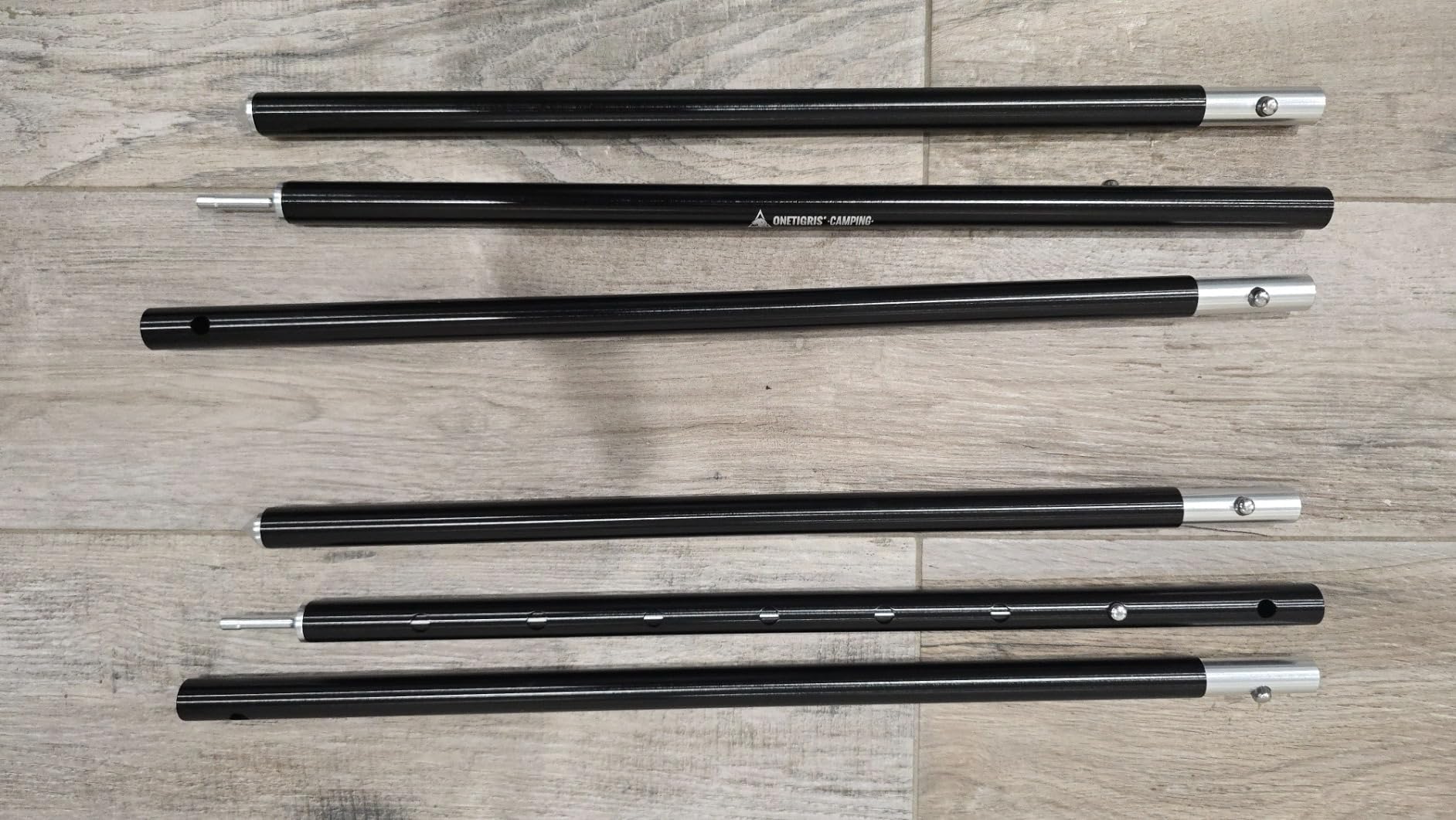 ONETIGRIS Upgraded Tent Poles - Set of 2 Adjustable Telescoping Tarp Poles, Aluminum Replacement Poles for Tent, Tarp, Canopy, Awning, Shelter, Heavy Duty Aluminum Alloy Camping Poles - Customer Photo 1