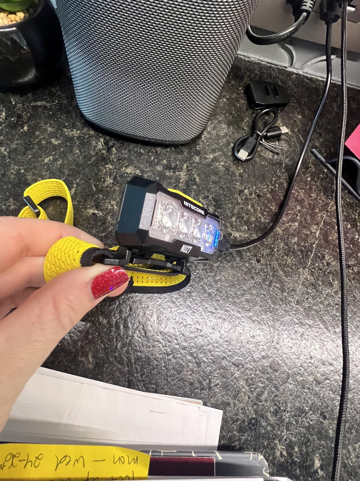 Nitecore NU27 600 Lumens Running Camping Headlamp, USB-C Rechargeable with Warm, Neutral and Cool White Lights, Red Light, Including NitecoreS Sticker (Black) - Customer Photo 2