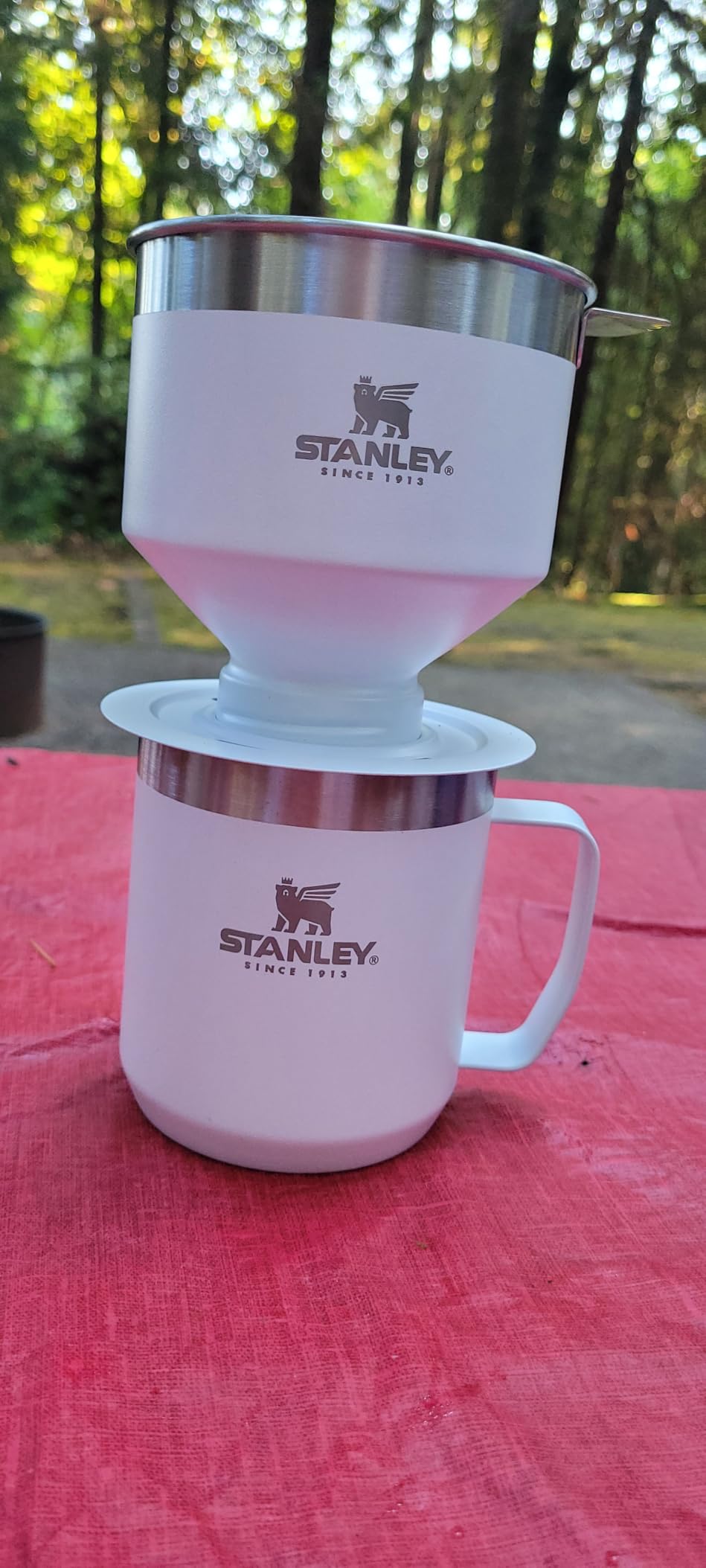 STANLEY Perfect Brew Pour Over Set | 12 oz Camp Mug with Lid Included | Drip Coffee Maker with Reusable Filter | Insulated Stainless Steel | BPA-Free | Black 2.0 - Customer Photo 1