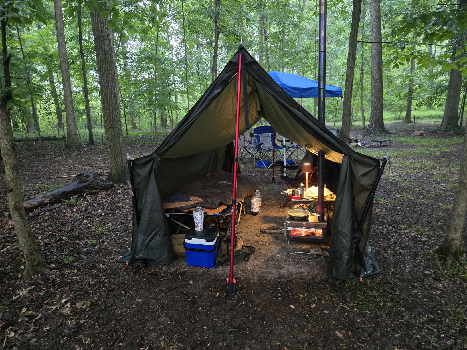 REDCAMP Large Hammock Hot Tent with Stove Jack, Waterproof & Windproof Winter Wall Tent with Snow Skirt, Ultralight 4 Season Tents for Camping, Hiking, Bushcraft, Backpacking, Hunting - Customer Photo 1