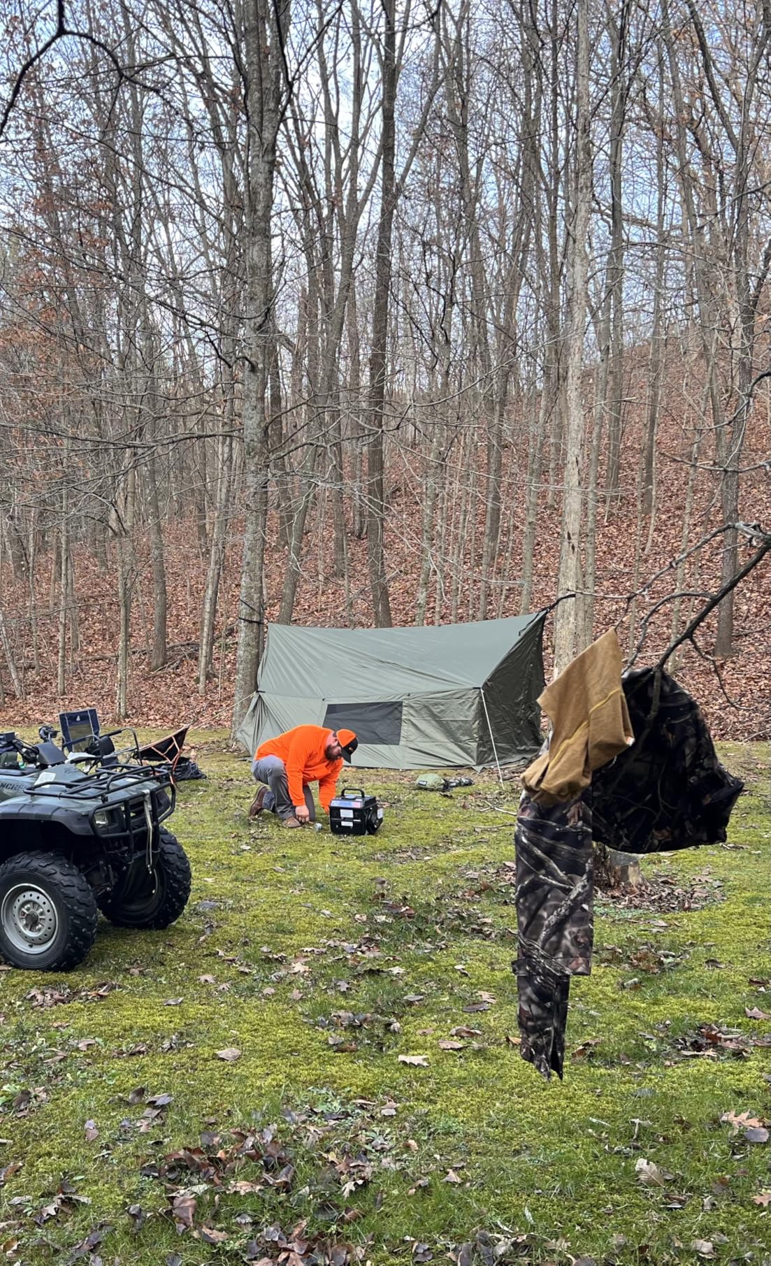 REDCAMP Large Hammock Hot Tent with Stove Jack, Waterproof & Windproof Winter Wall Tent with Snow Skirt, Ultralight 4 Season Tents for Camping, Hiking, Bushcraft, Backpacking, Hunting - Customer Photo 2