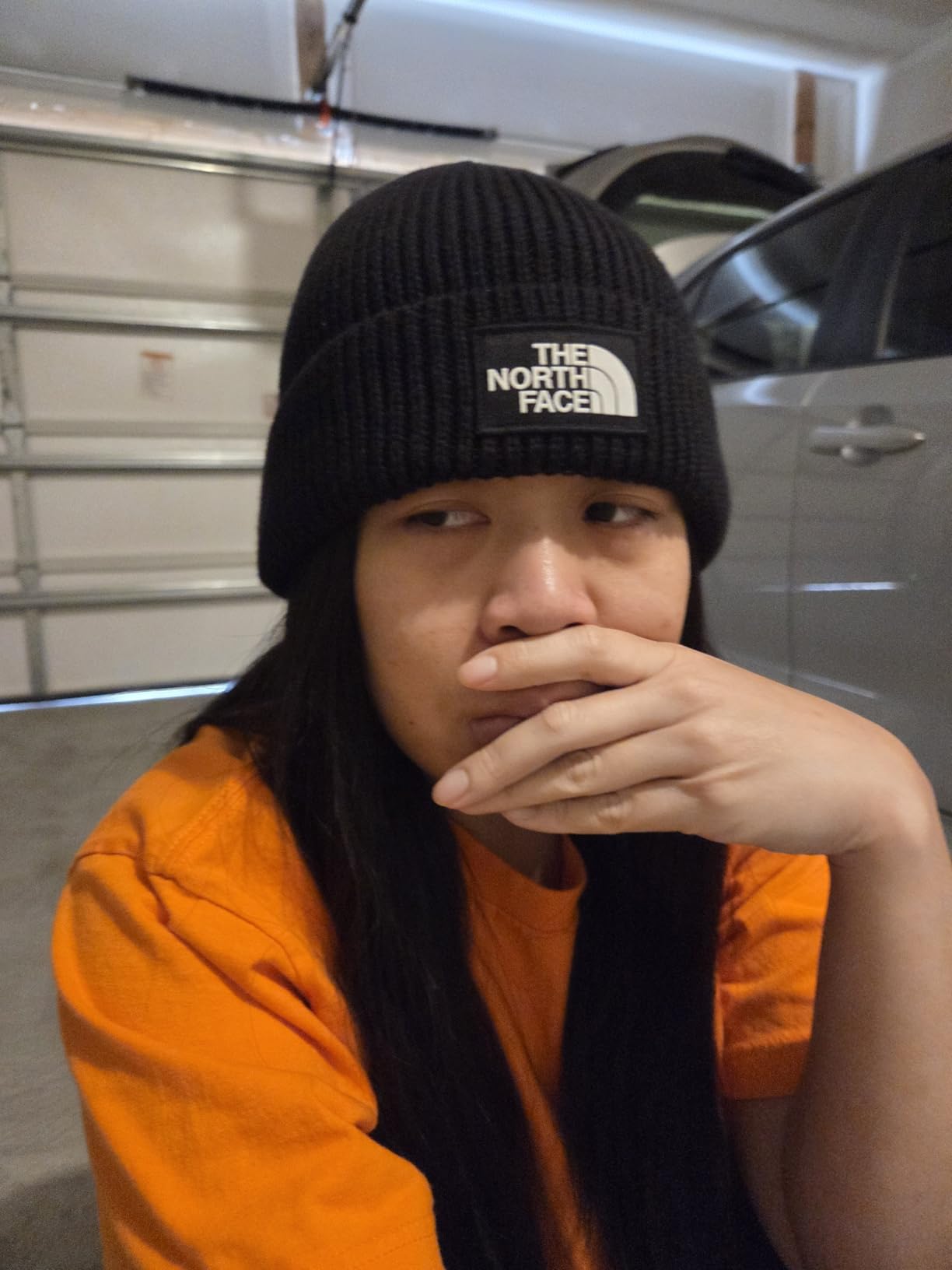 The North Face TNF Logo Box Cuffed Beanie - Classic Fit, Warm Winter Hat for Men & Women, Soft & Stretchy Recycled Yarn - Customer Photo 1