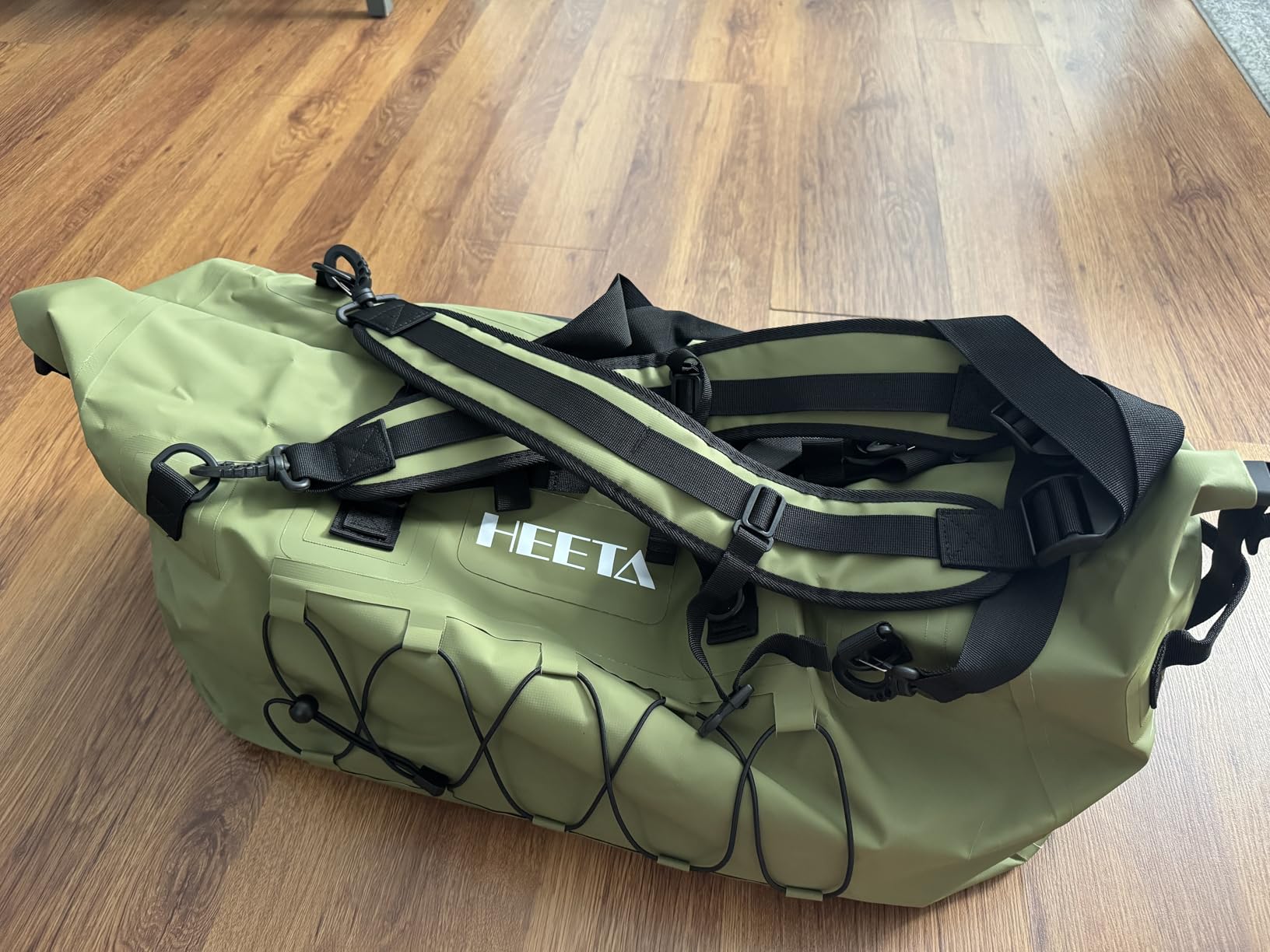 HEETA Waterproof Duffel Bag Motorcycle Dry Bag Backpack, 60L/80L Extra Large Rolltop Travel Duffle Bags with Straps & Handles for Kayaking Rafting Boating Canoeing Camping Gym Beach Cruise Ship - Customer Photo 2